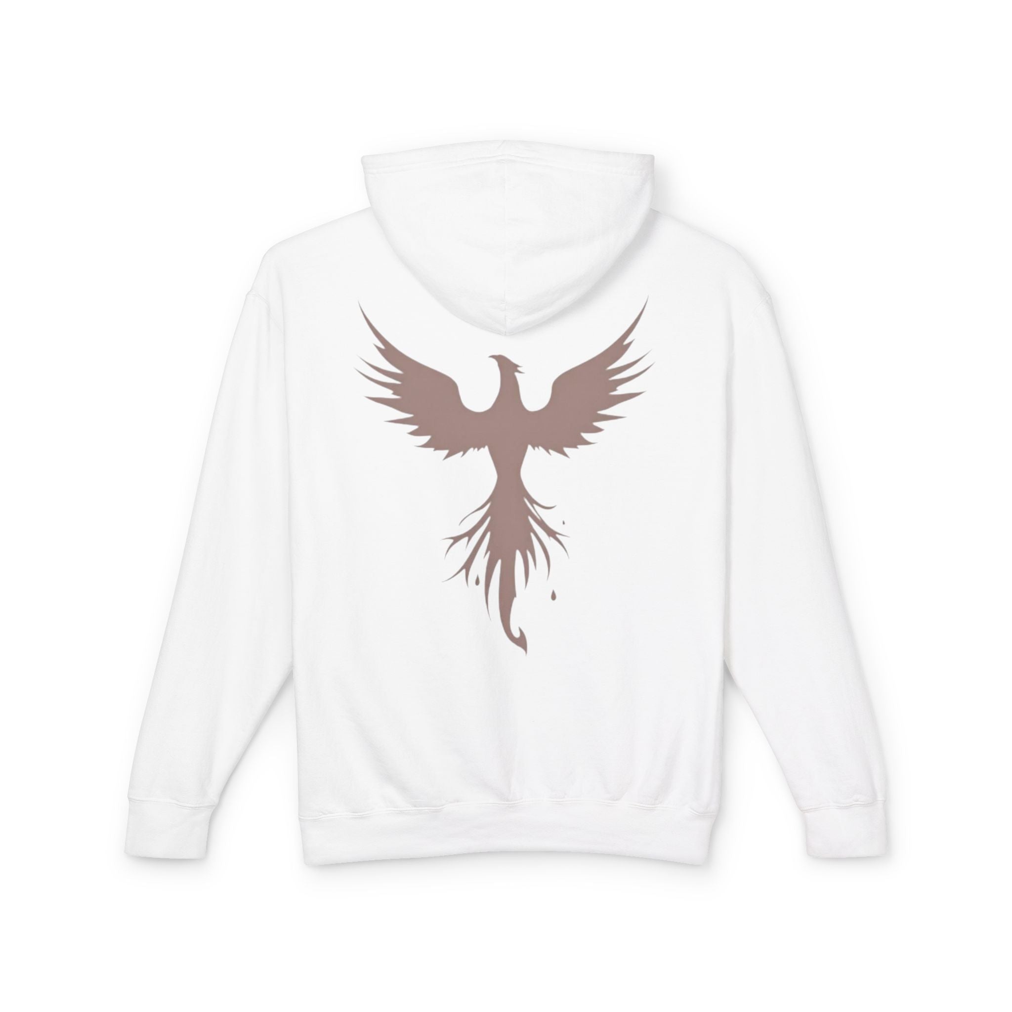 Phoenix Graphic Hoodie — Minimal Rising Phoenix Back Print
