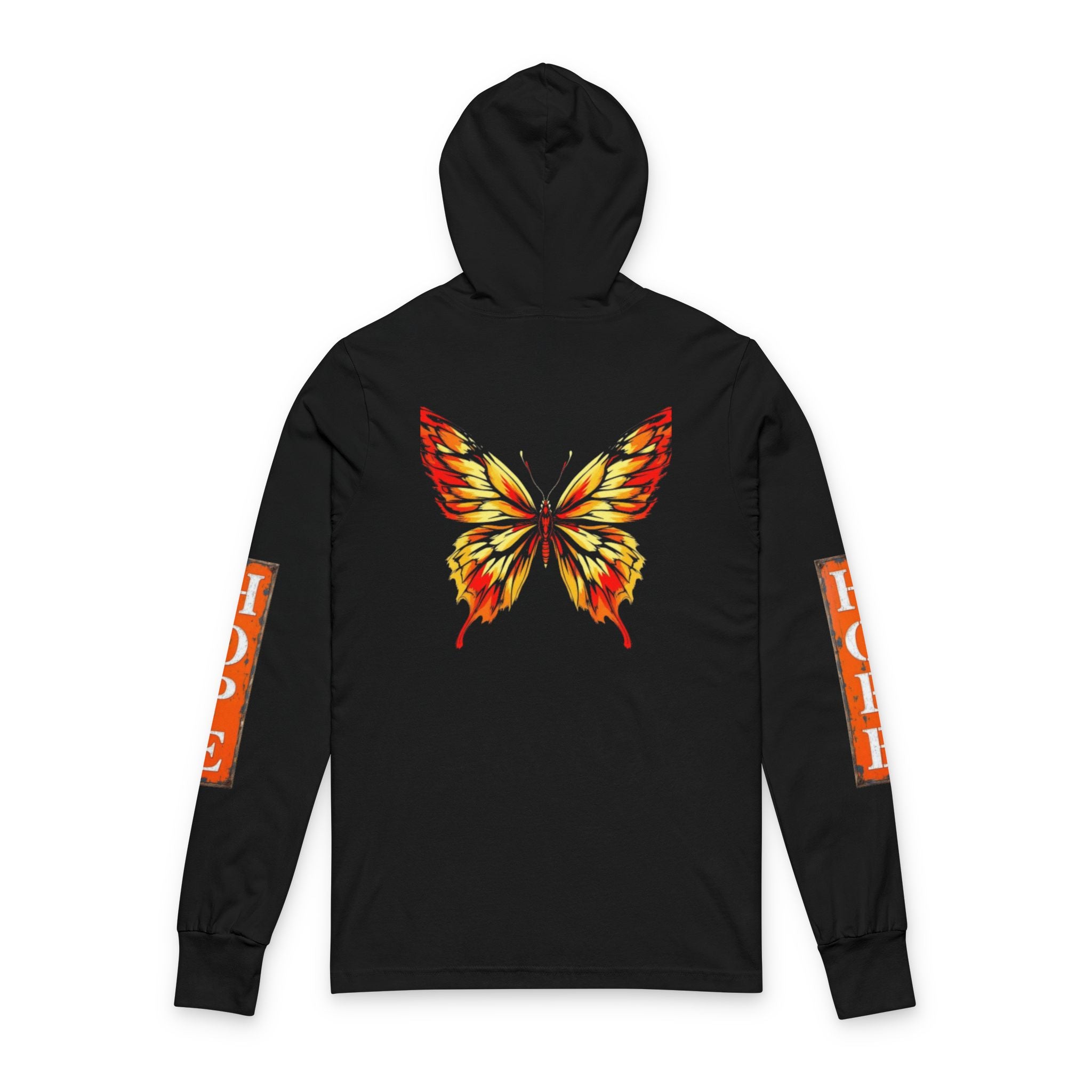 Hope Butterfly Hooded Long Sleeve Tee