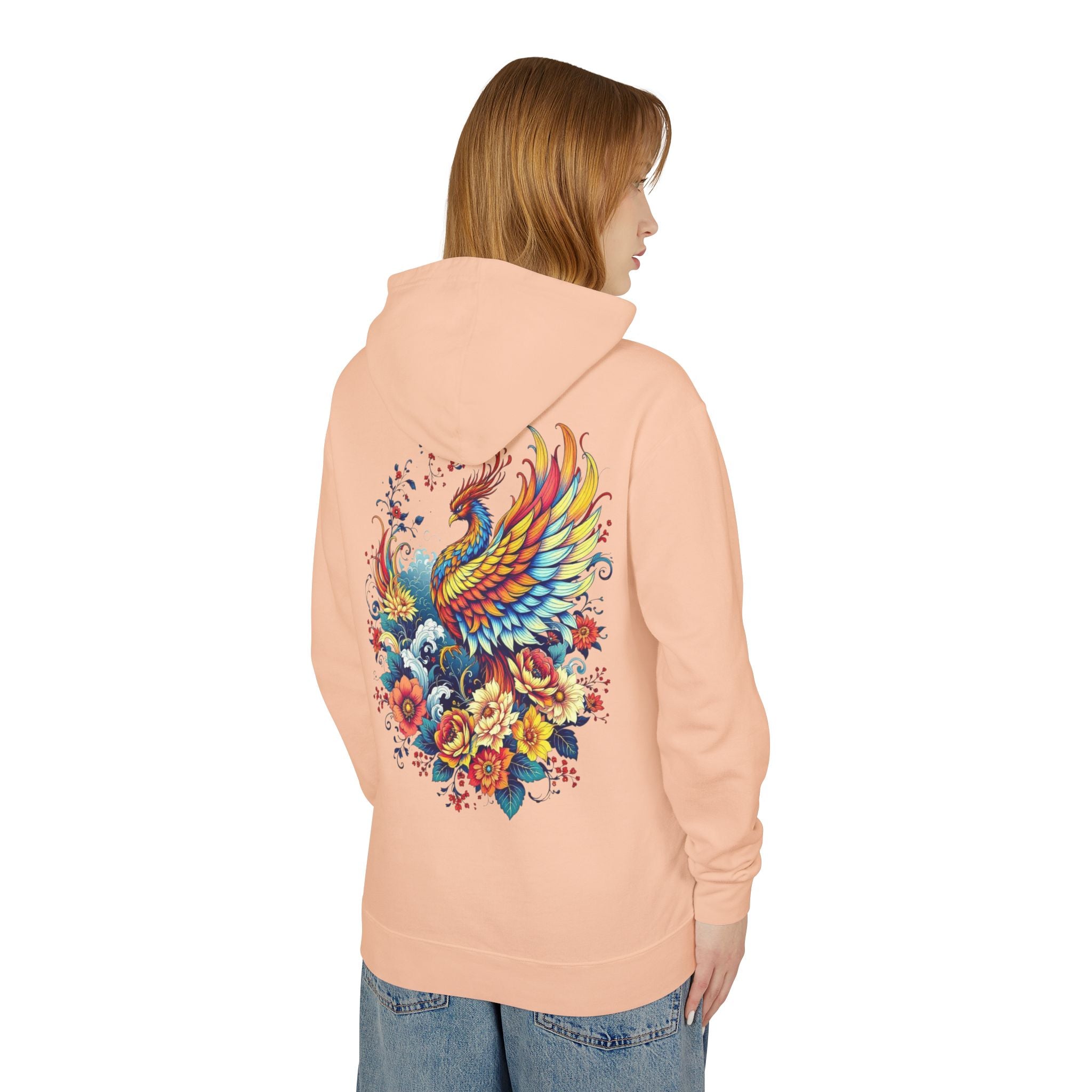 Phoenix Floral Hoodie for Strength and Survivors