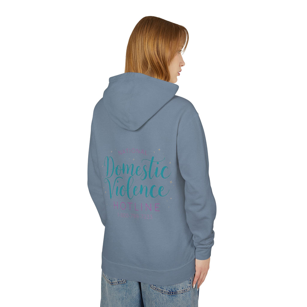 Domestic Violence Hotline Hoodie — National Support Sweatshirt with 1-800-799-7233