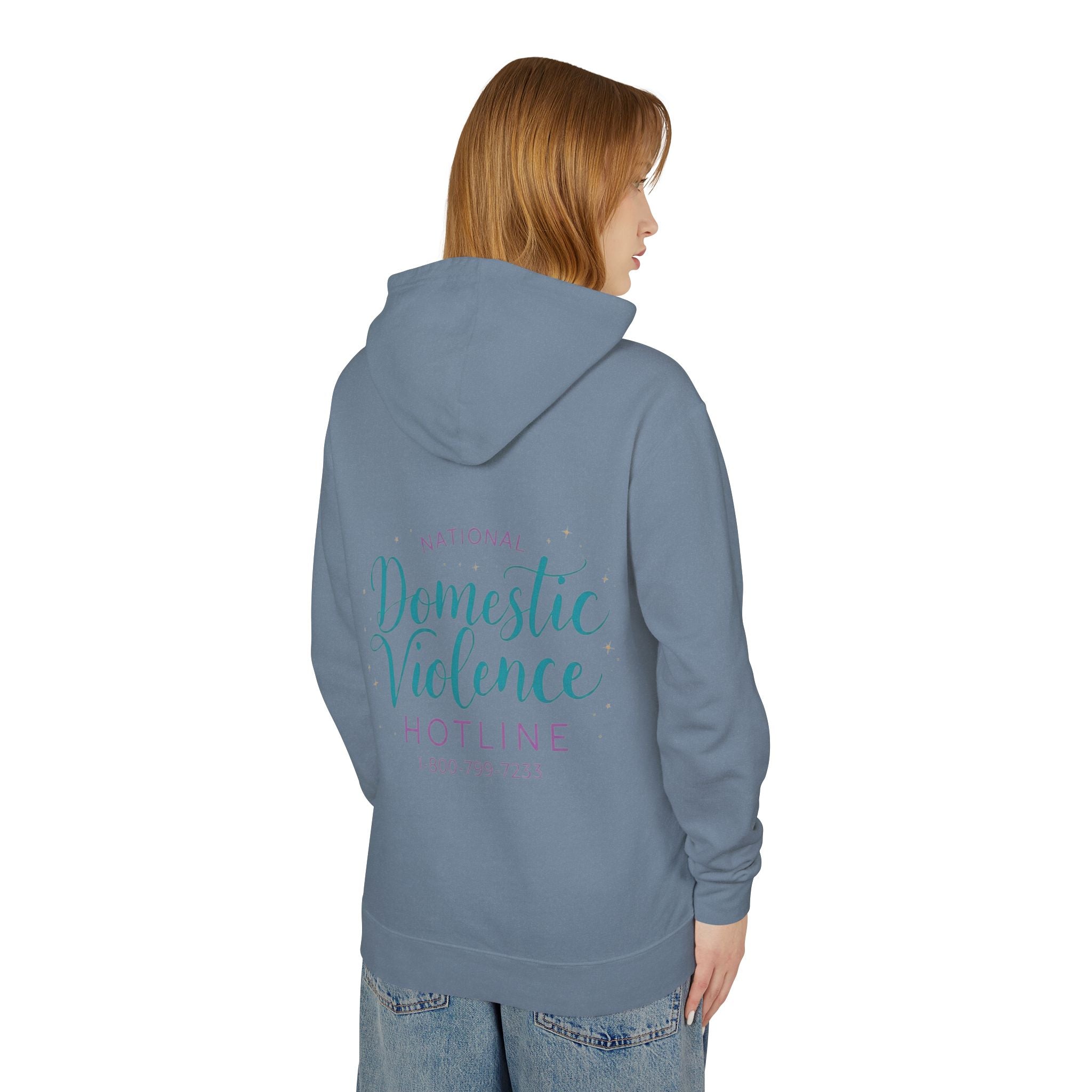 Domestic Violence Hotline Hoodie — National Support Sweatshirt with 1-800-799-7233