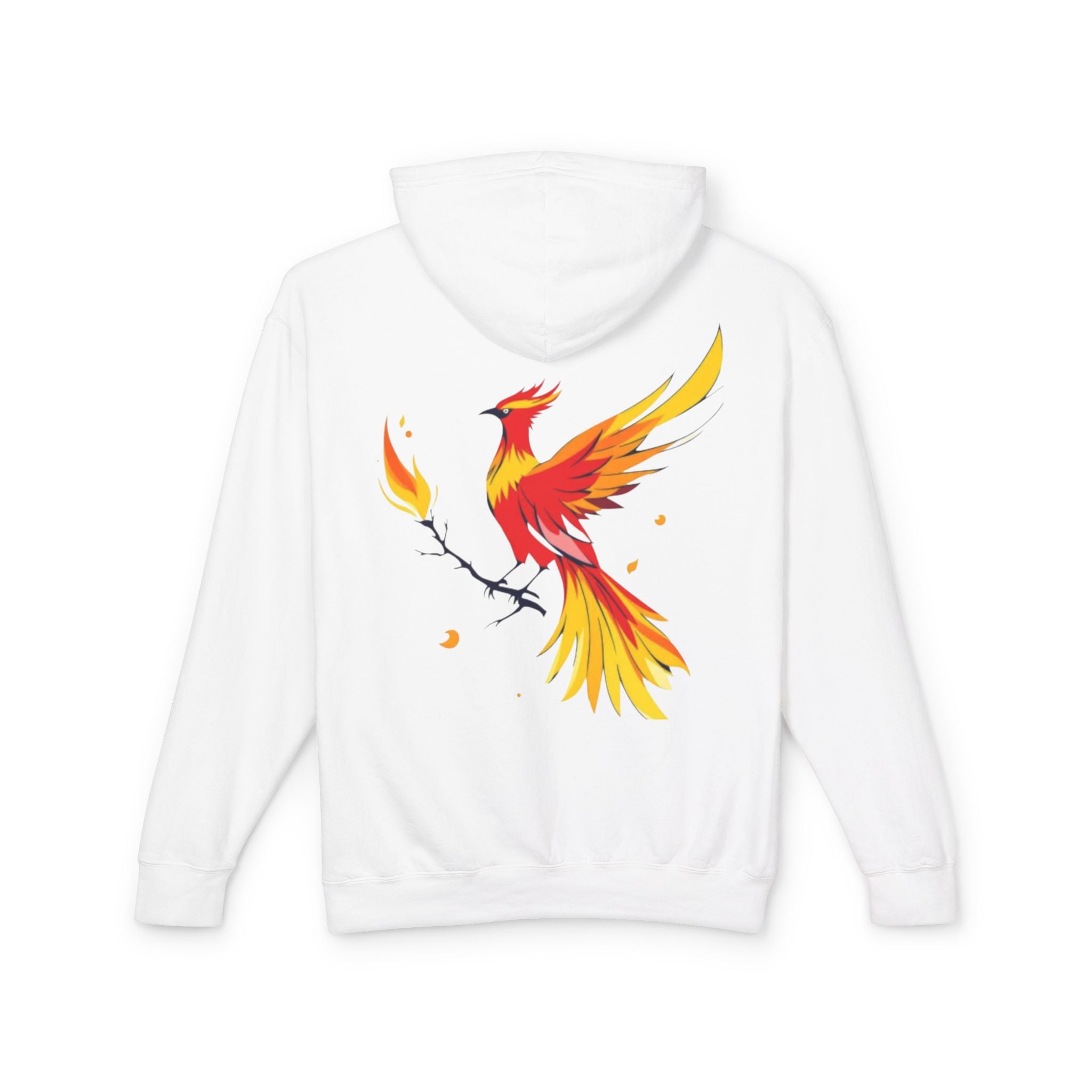 Phoenix Hoodie — Fiery Mythical Bird Lightweight Hooded Sweatshirt