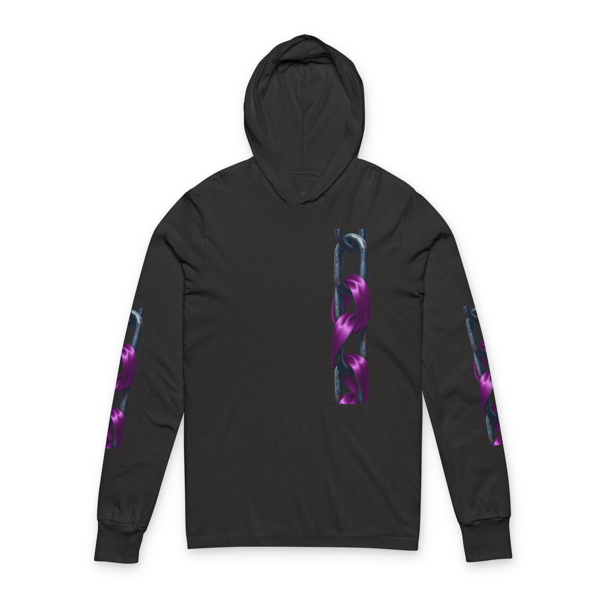 Domestic Violence Awareness Chain & Ribbon Hooded Tee