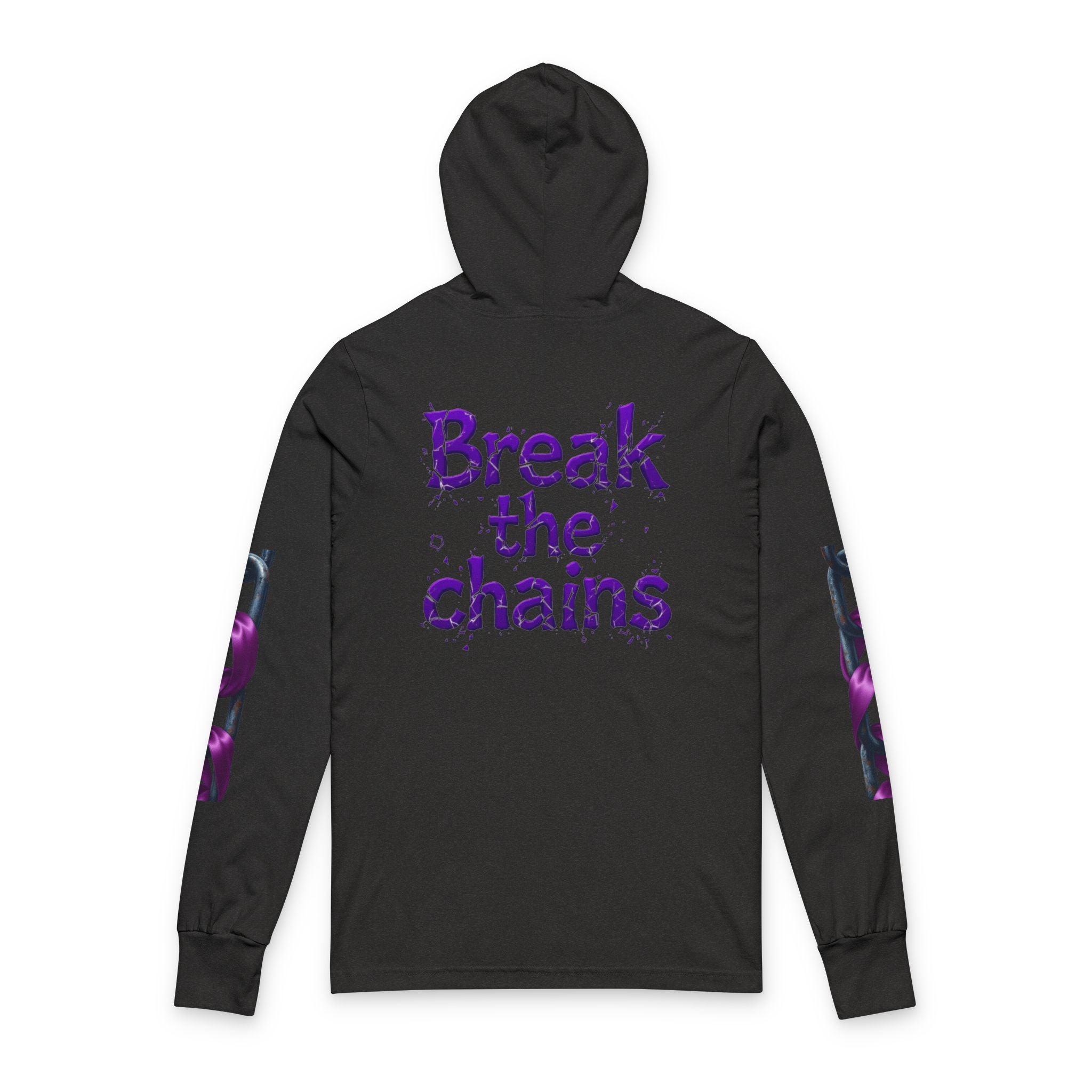 Domestic Violence Awareness Break the Chain & Ribbon Hooded Tee
