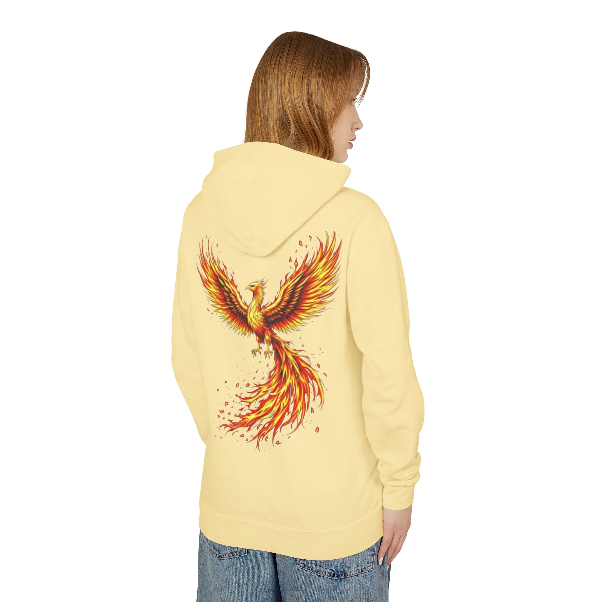 Phoenix Survivor Hoodie — Red Fiery Phoenix Design