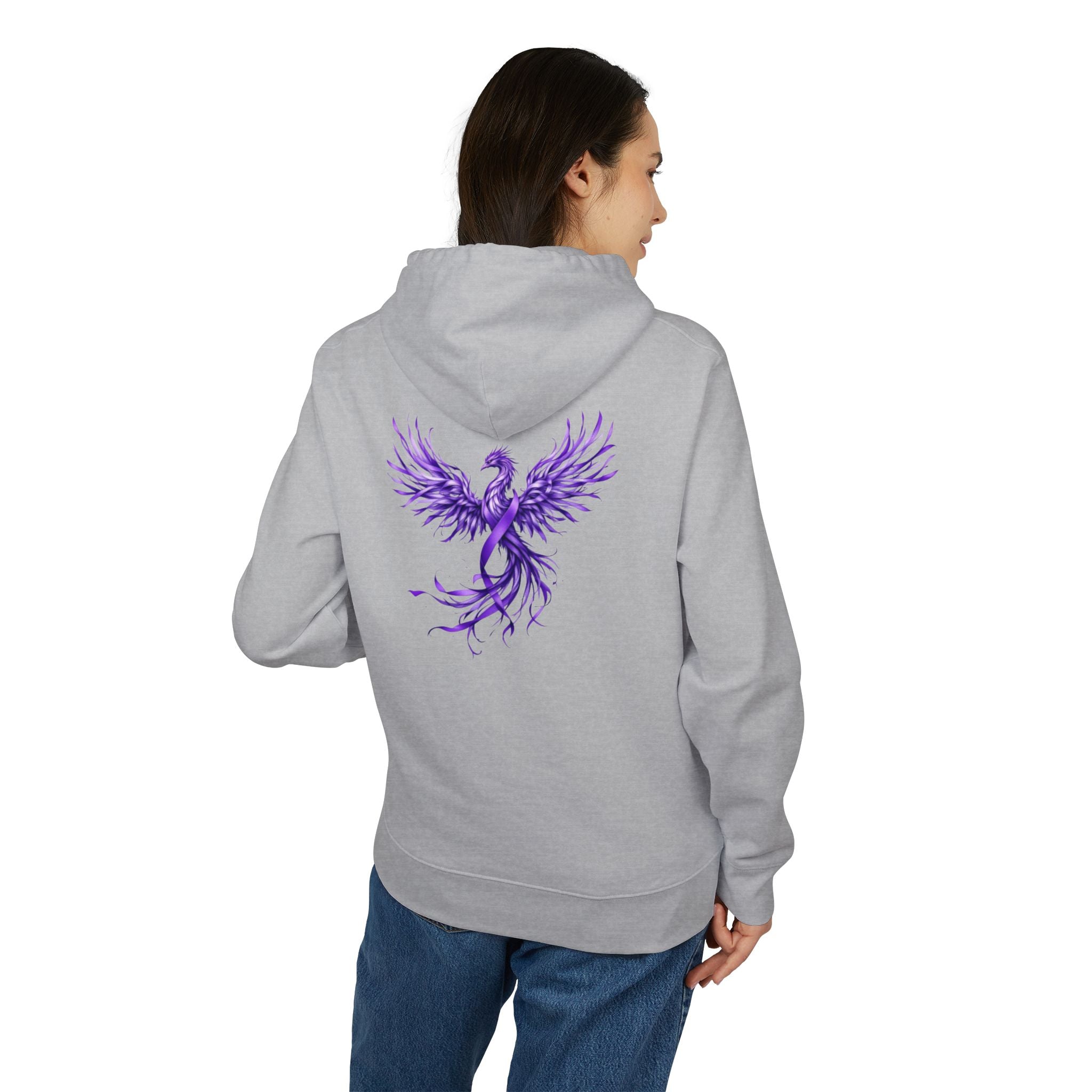 Purple Phoenix Hoodie — Domestic Violence Awareness Ribbon