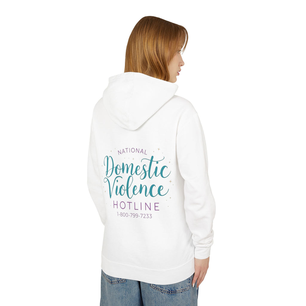 Domestic Violence Hotline Hoodie — National Support Sweatshirt with 1-800-799-7233