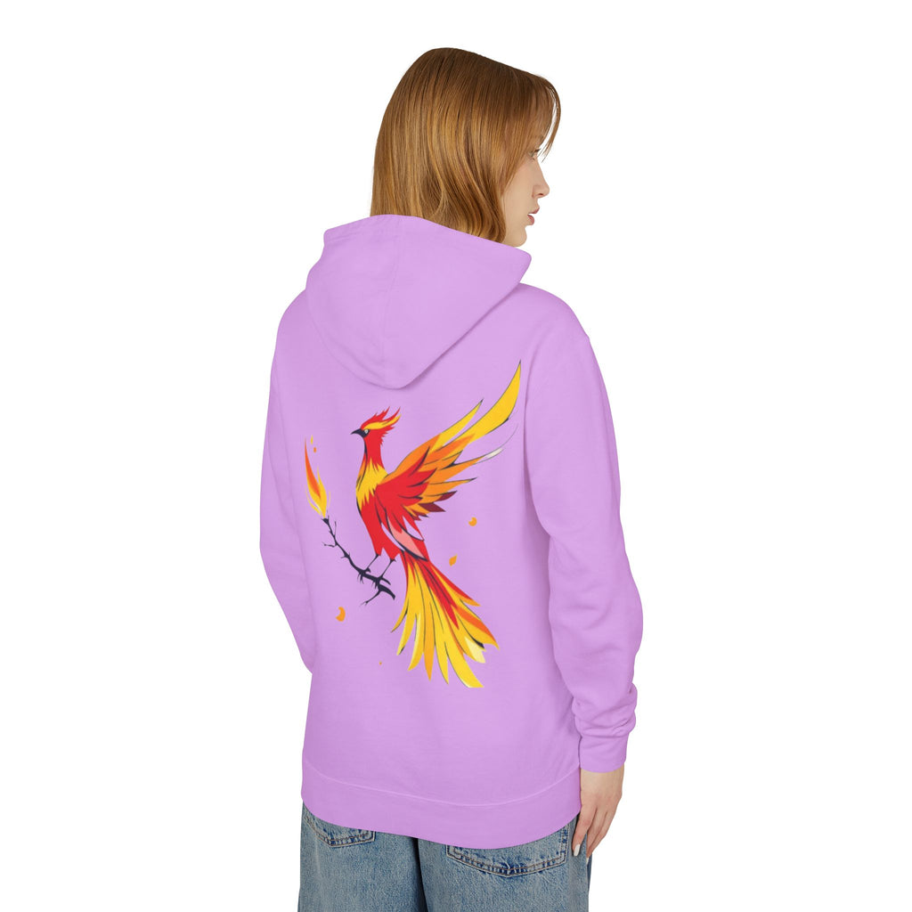 Phoenix Hoodie — Fiery Mythical Bird Lightweight Hooded Sweatshirt