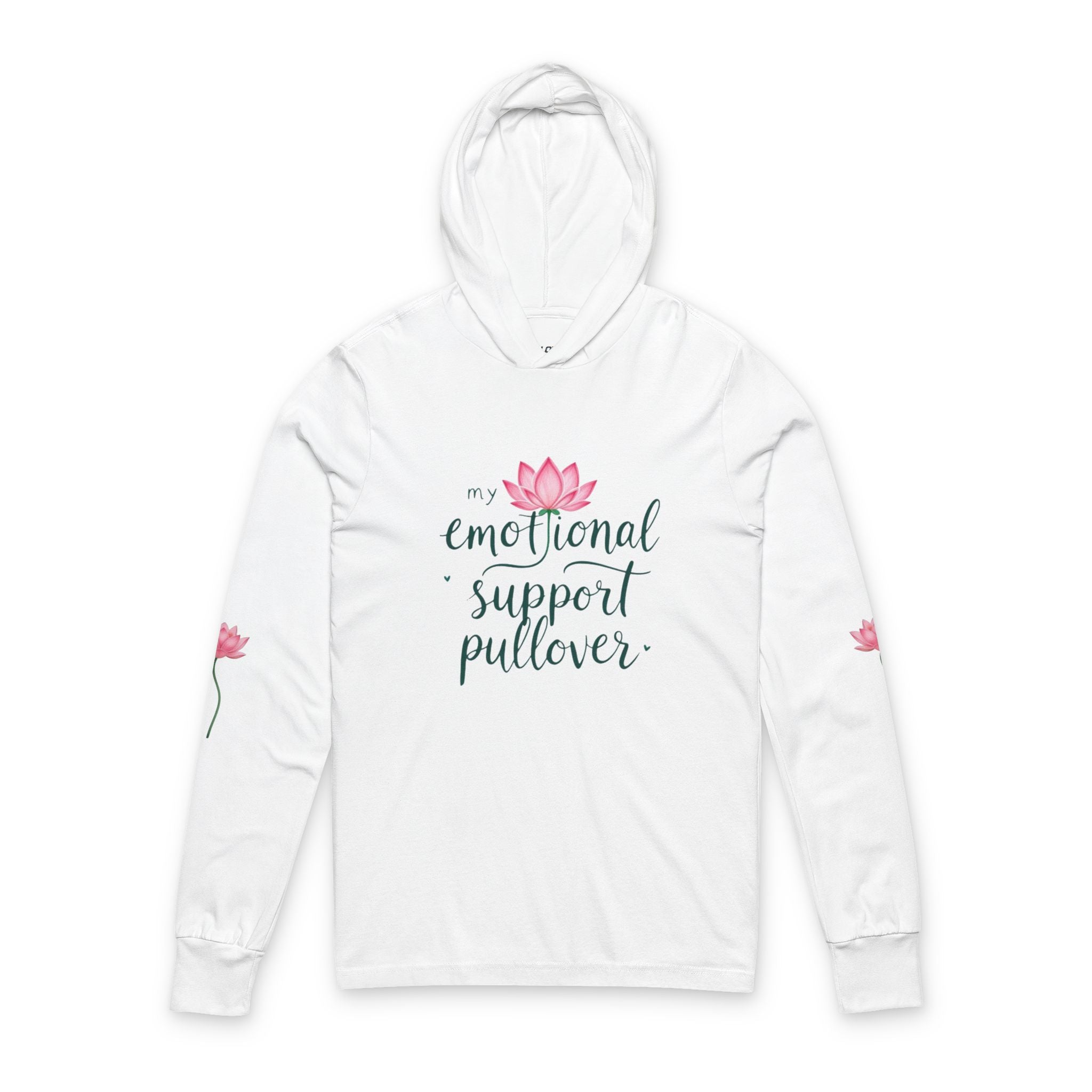Emotional Support Pullover Hoodie — Lotus Flower Design