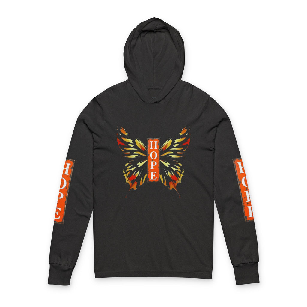 Hope Butterfly Hooded Long Sleeve Tee