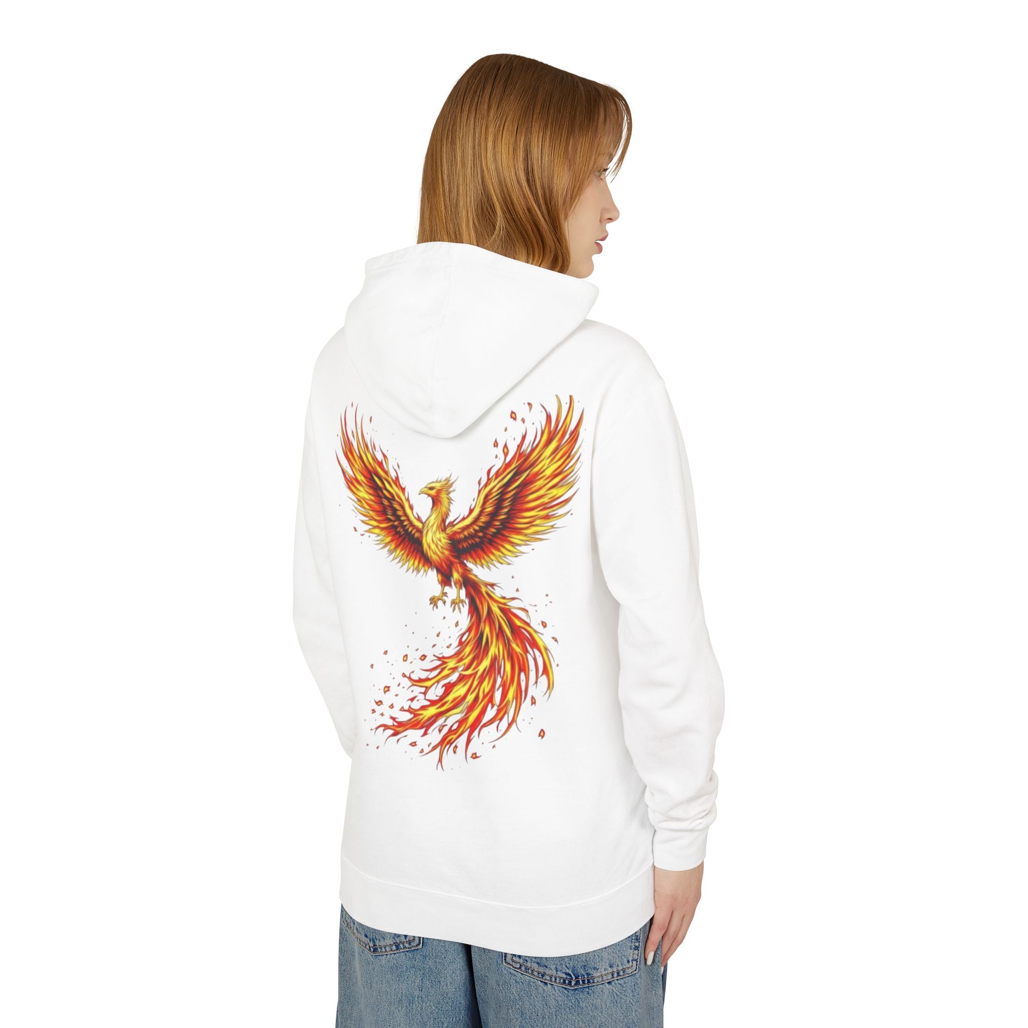 Phoenix Survivor Hoodie — Red Fiery Phoenix Design