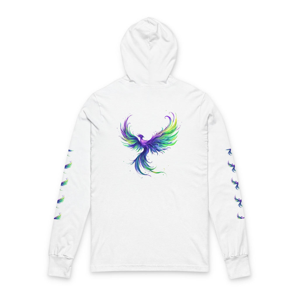Phoenix Rise Hooded Long Sleeve Tee — "With hope. We rise."