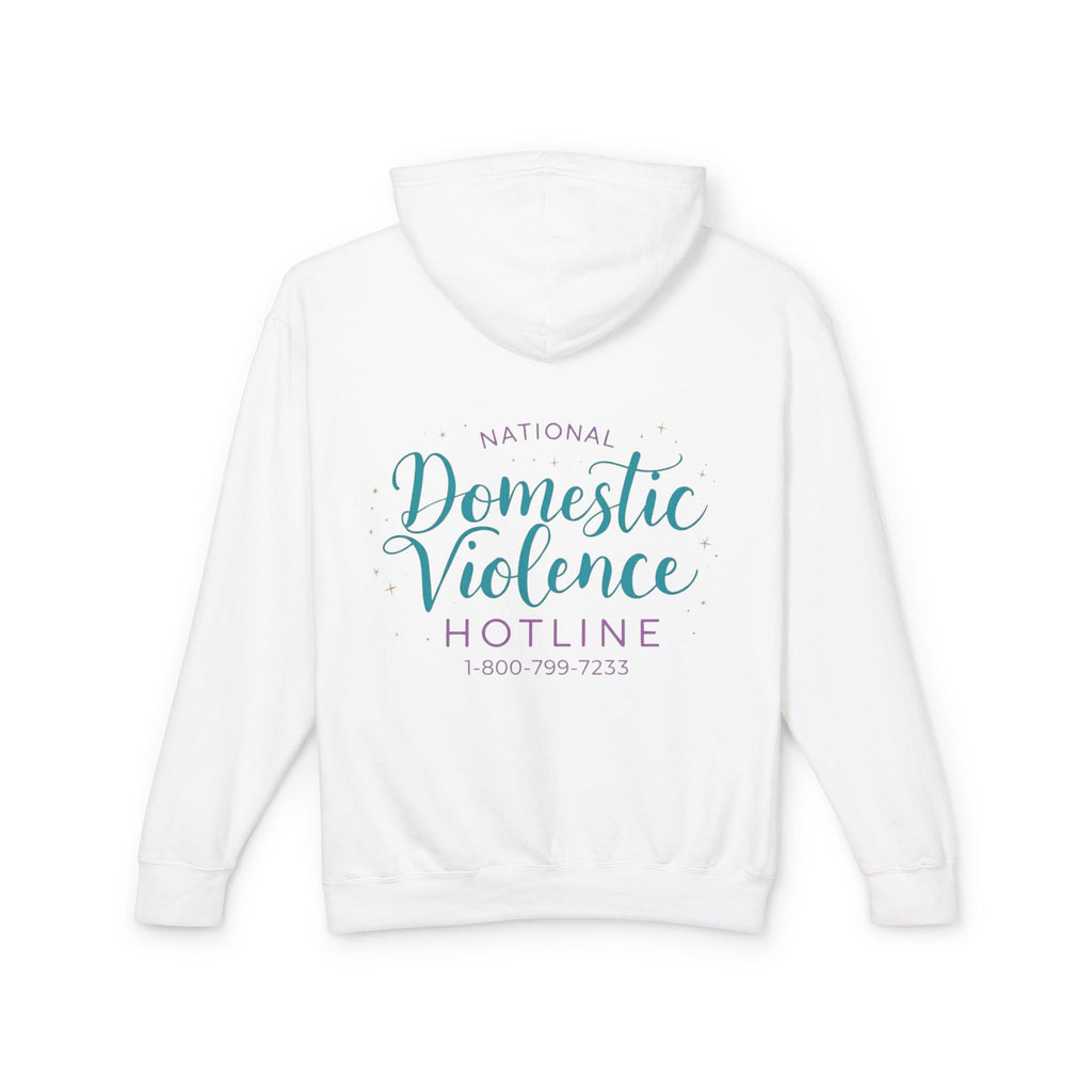 Domestic Violence Hotline Hoodie — National Support Sweatshirt with 1-800-799-7233