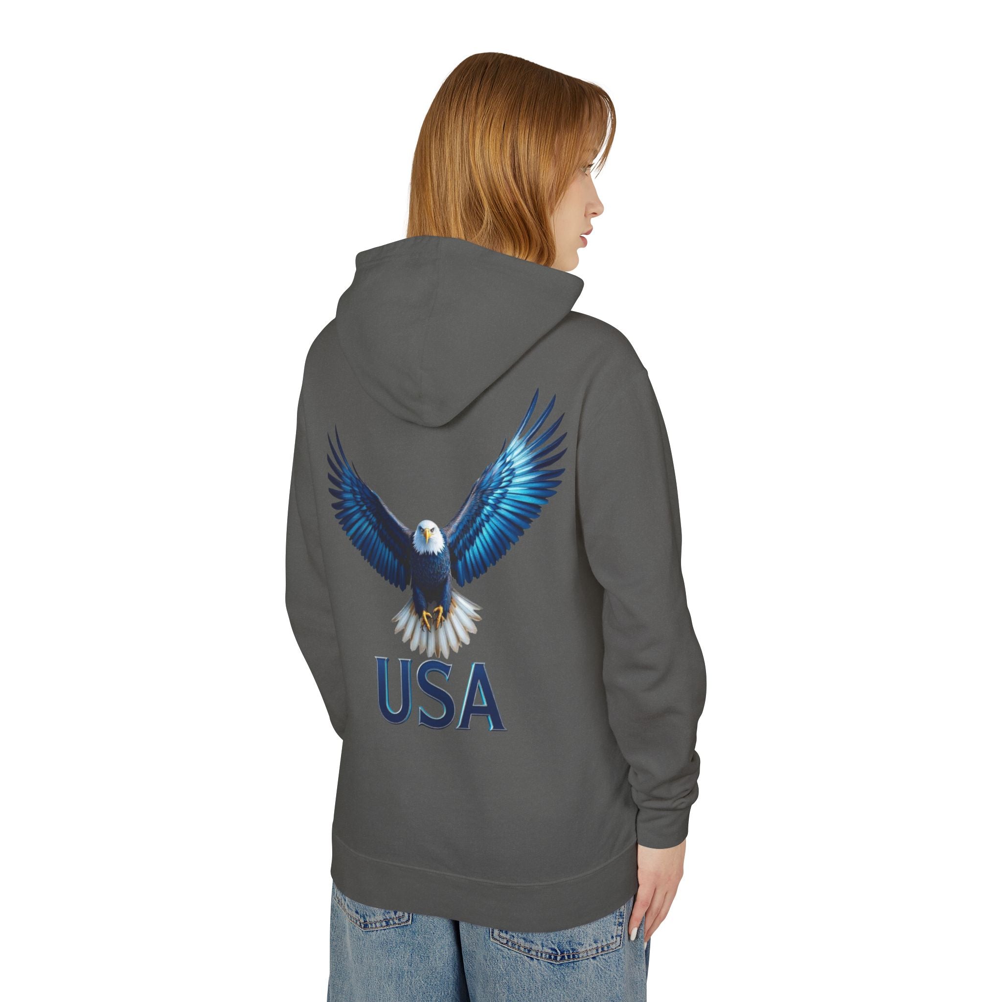 USA Metallic Eagle Hooded Sweatshirt — US Armed Forces Tribute