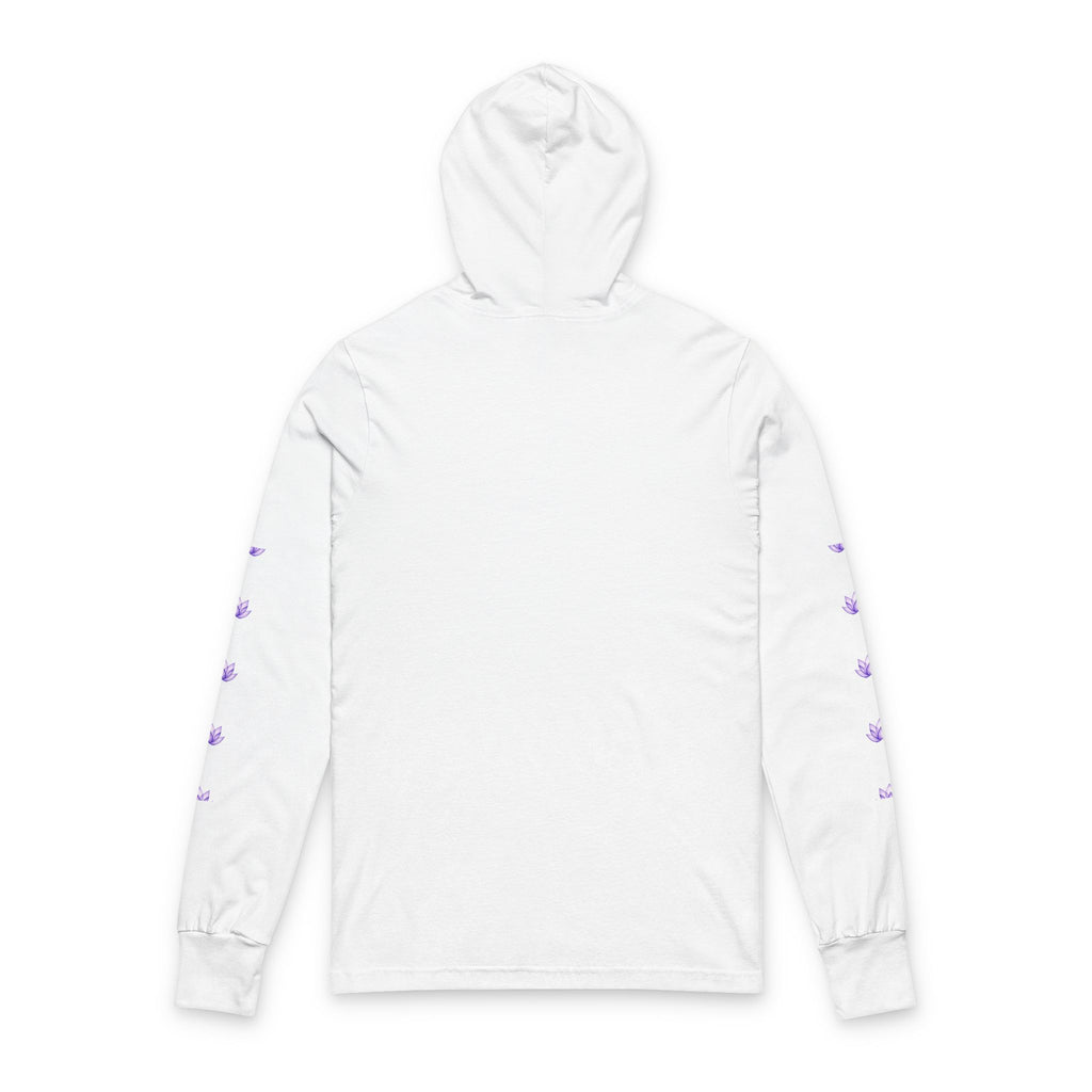 Domestic Violence Awareness Purple Lotus Hooded Long Sleeve Tee