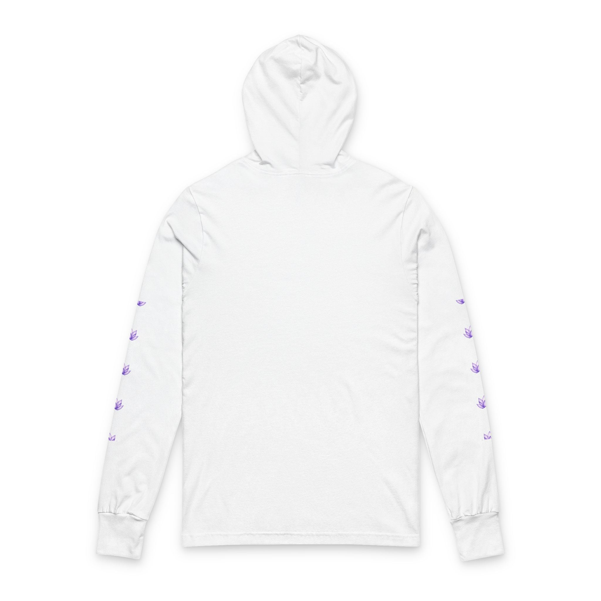 Domestic Violence Awareness Purple Lotus Hooded Long Sleeve Tee