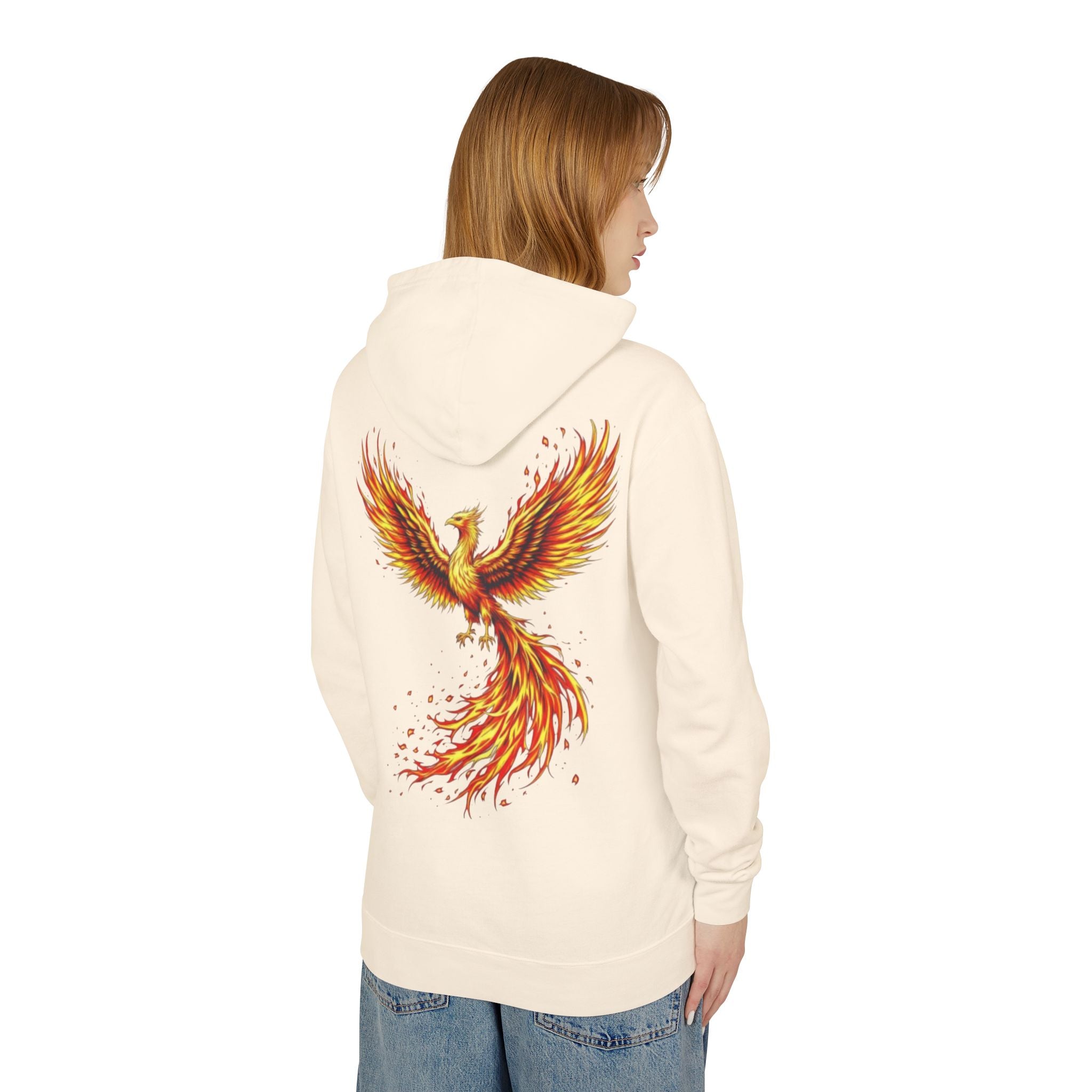 Phoenix Survivor Hoodie — Red Fiery Phoenix Design