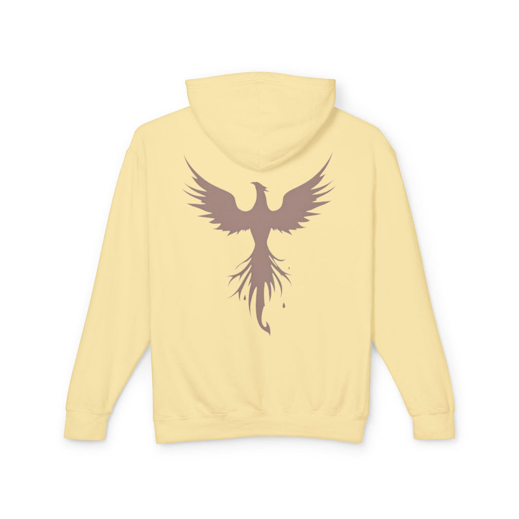 Phoenix Graphic Hoodie — Minimal Rising Phoenix Back Print