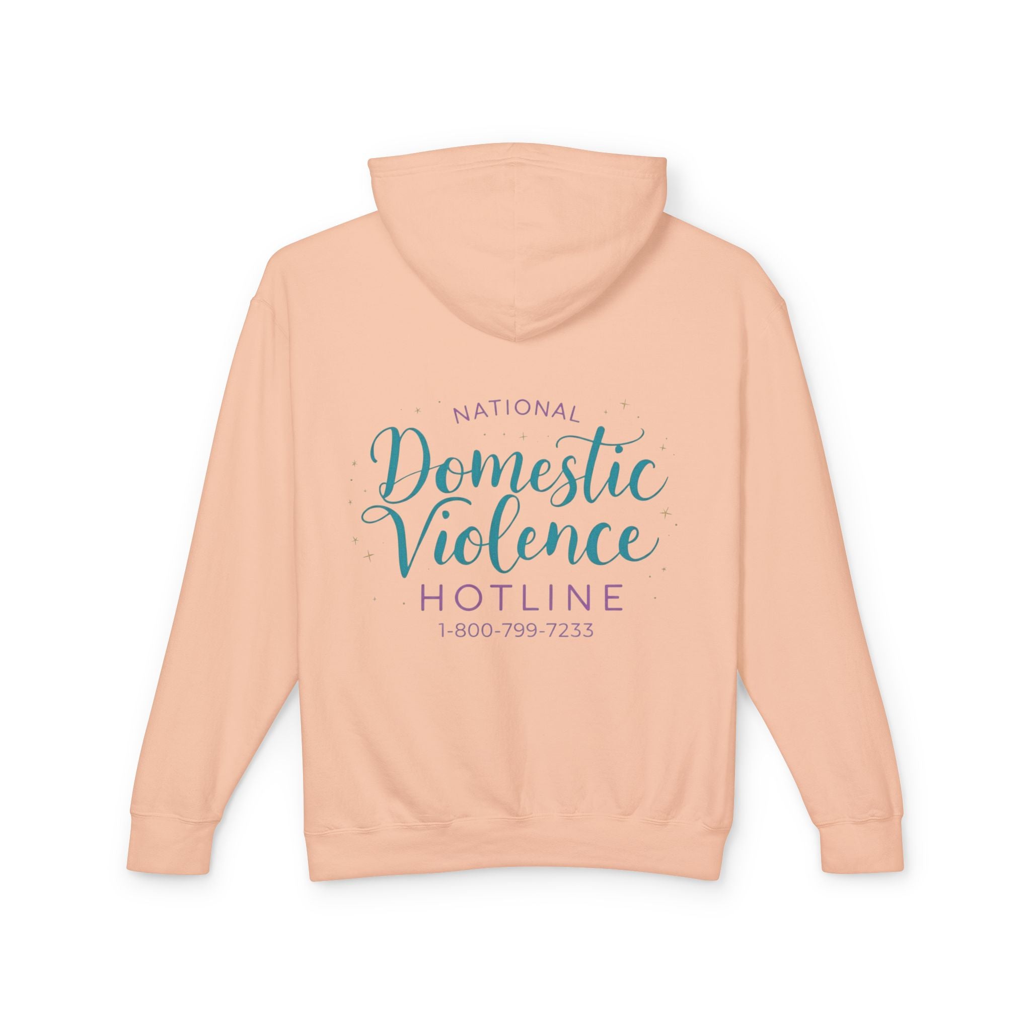 Domestic Violence Hotline Hoodie — National Support Sweatshirt with 1-800-799-7233