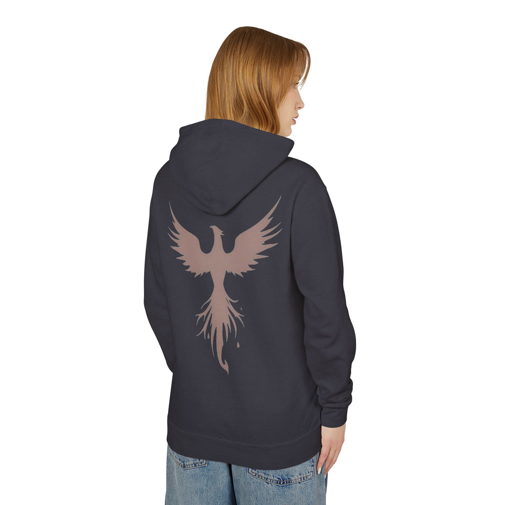 Phoenix Graphic Hoodie — Minimal Rising Phoenix Back Print