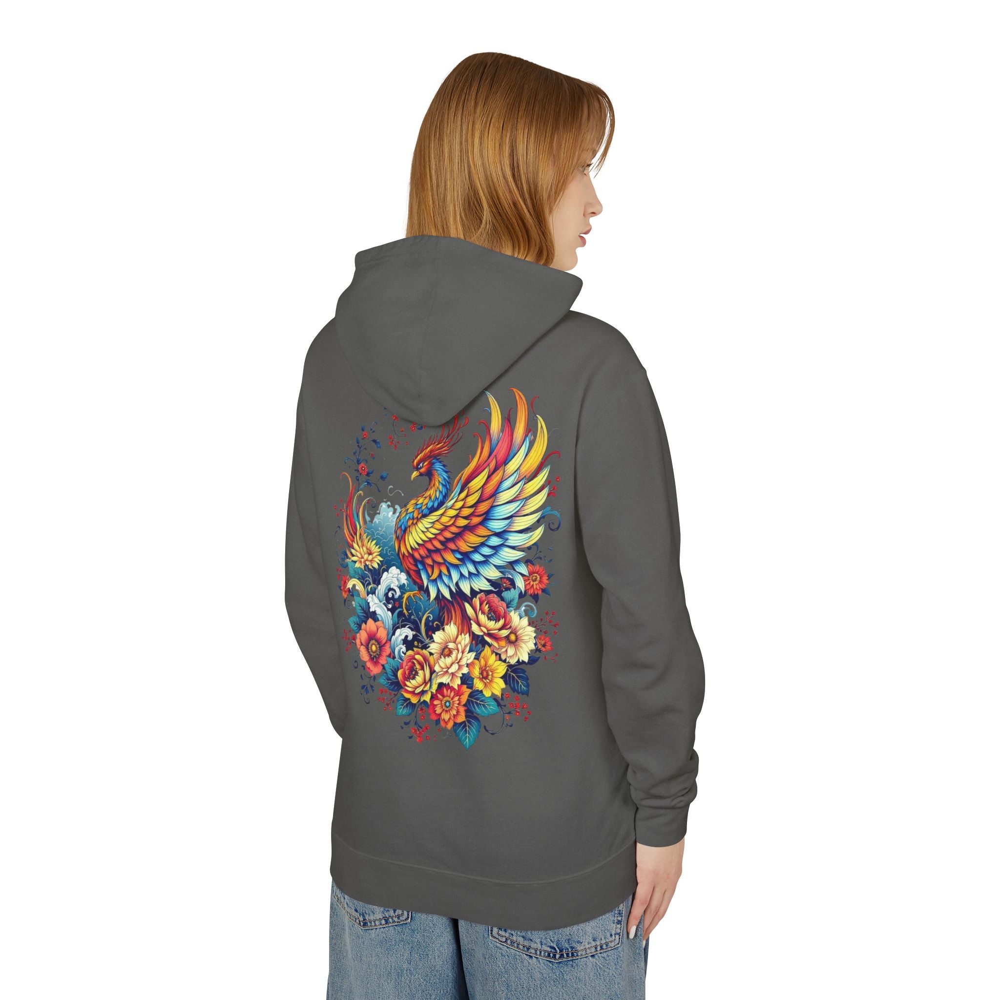Phoenix Floral Hoodie for Strength and Survivors