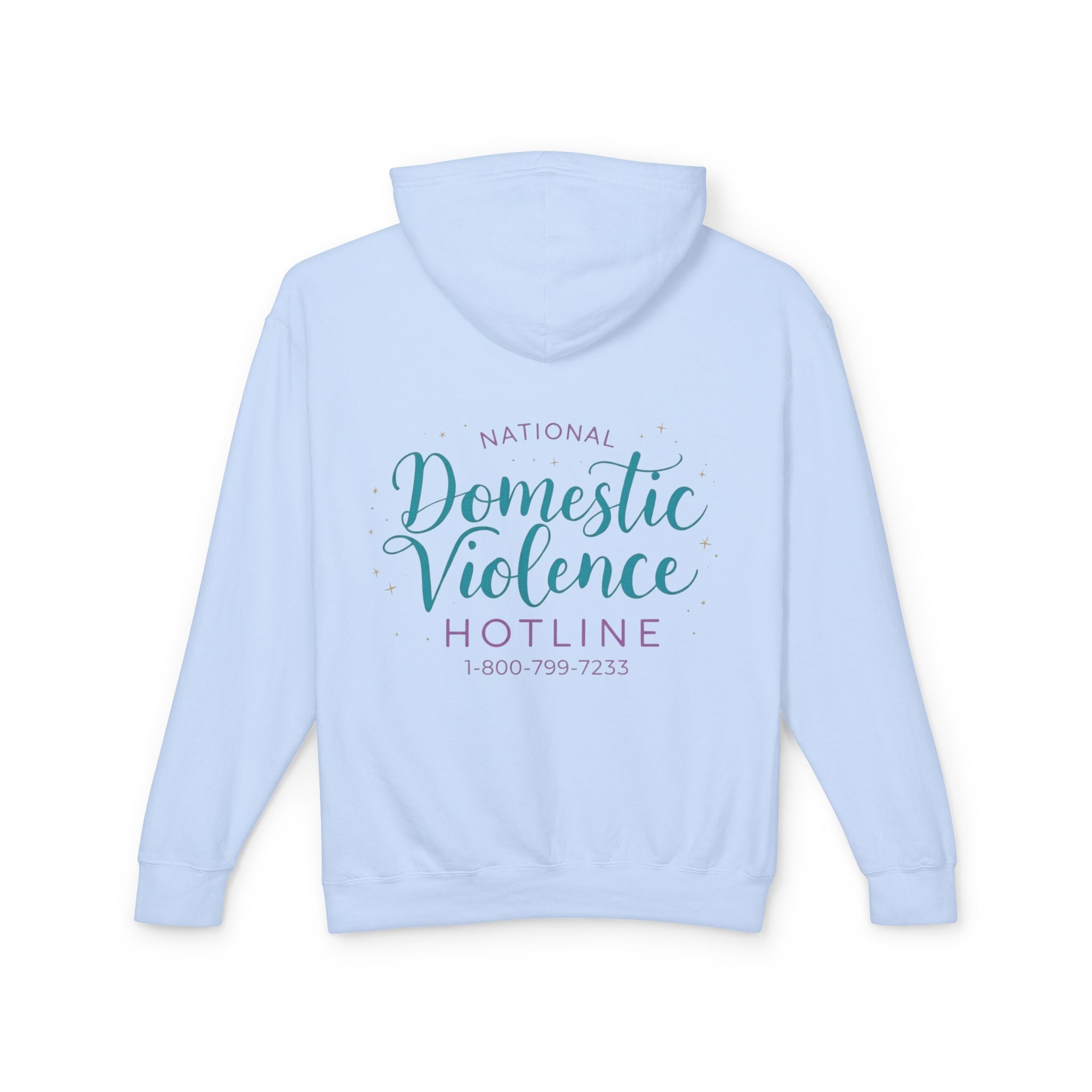 Domestic Violence Hotline Hoodie — National Support Sweatshirt with 1-800-799-7233