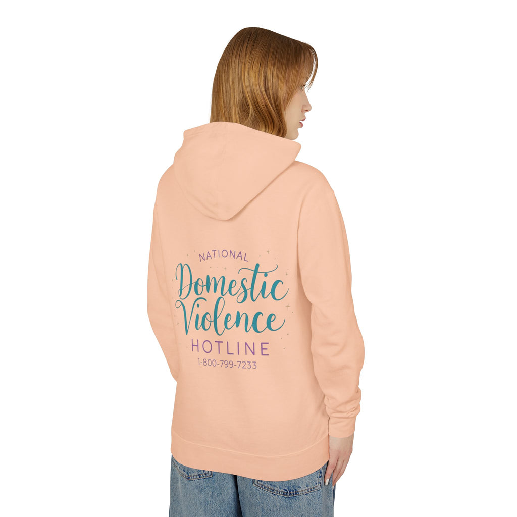 Domestic Violence Hotline Hoodie — National Support Sweatshirt with 1-800-799-7233