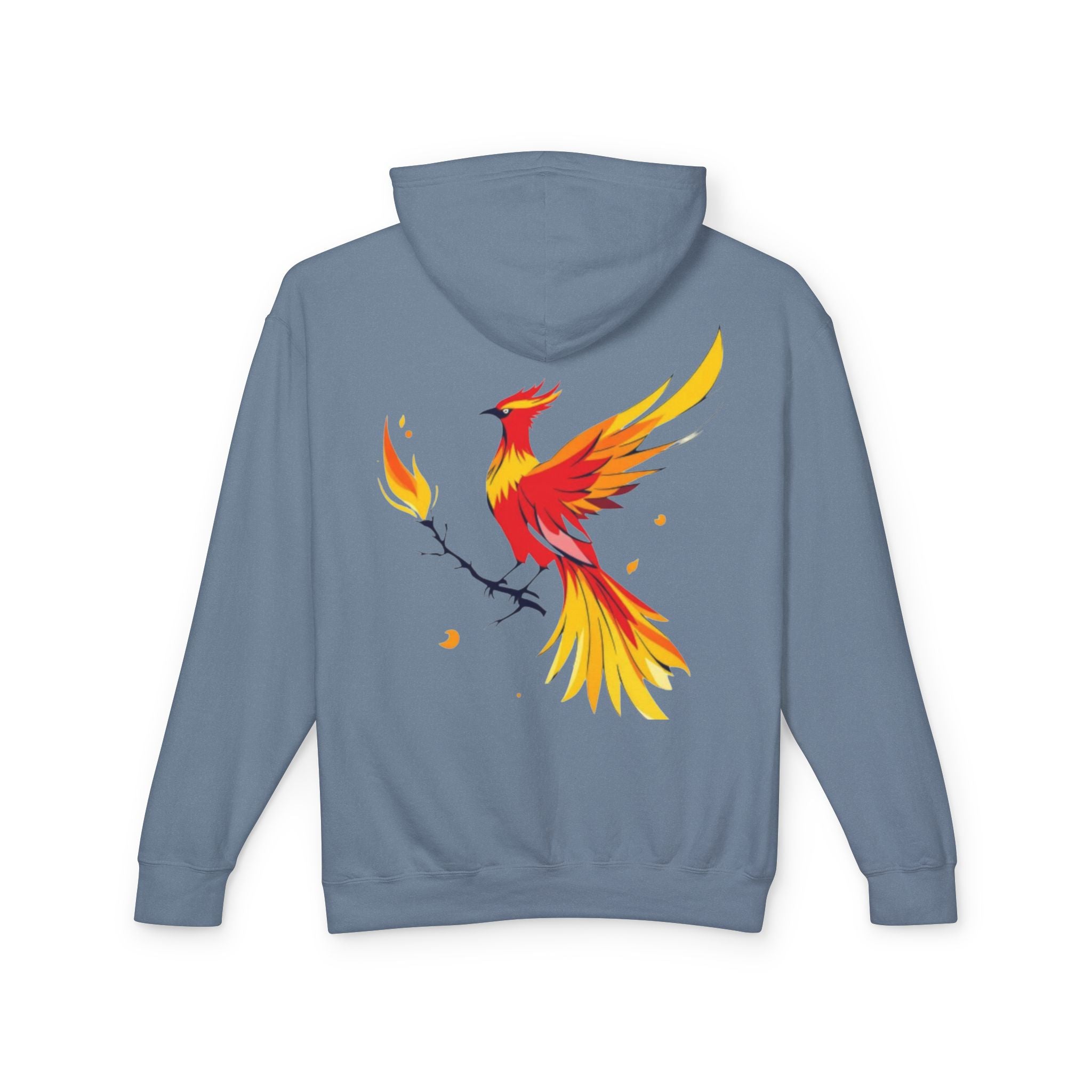 Phoenix Hoodie — Fiery Mythical Bird Lightweight Hooded Sweatshirt