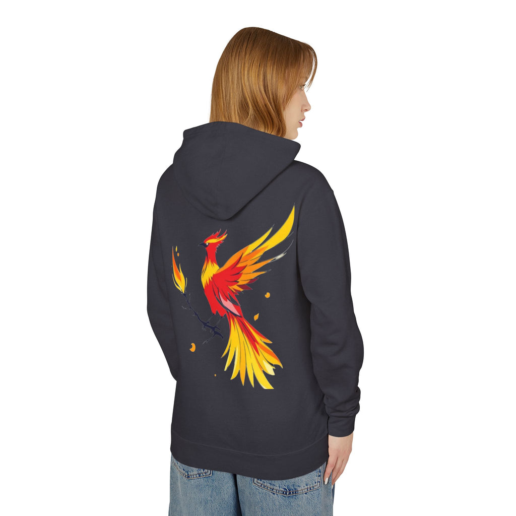 Phoenix Hoodie — Fiery Mythical Bird Lightweight Hooded Sweatshirt