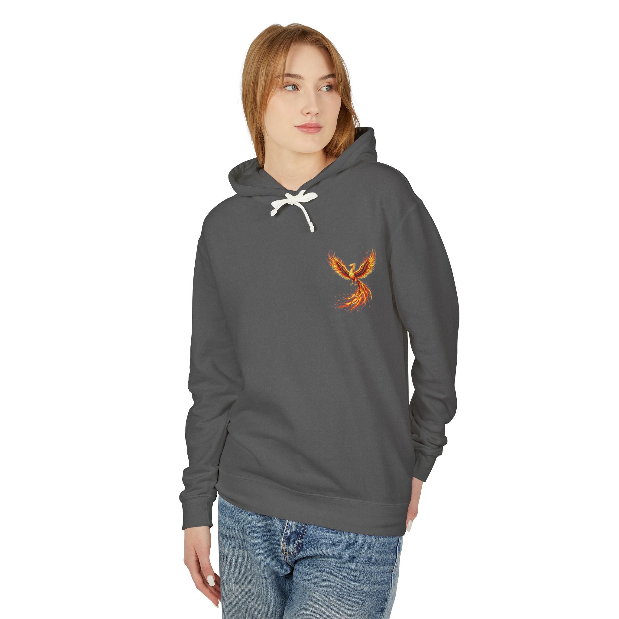 Phoenix Survivor Hoodie — Red Fiery Phoenix Design
