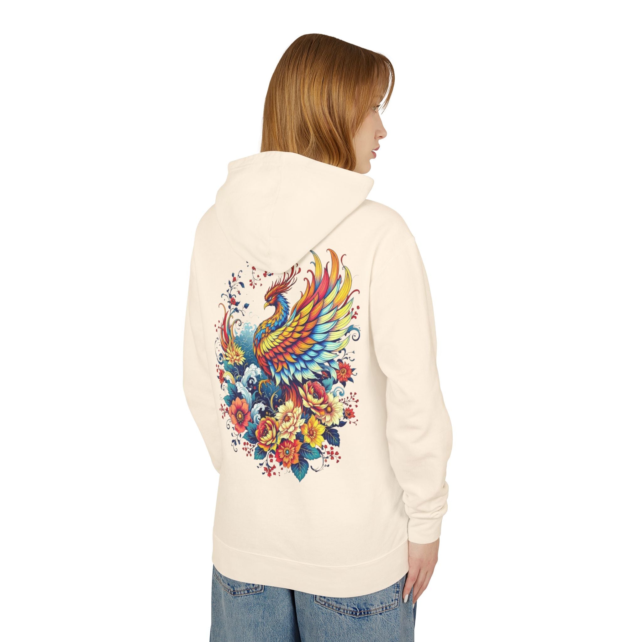 Phoenix Floral Hoodie for Strength and Survivors