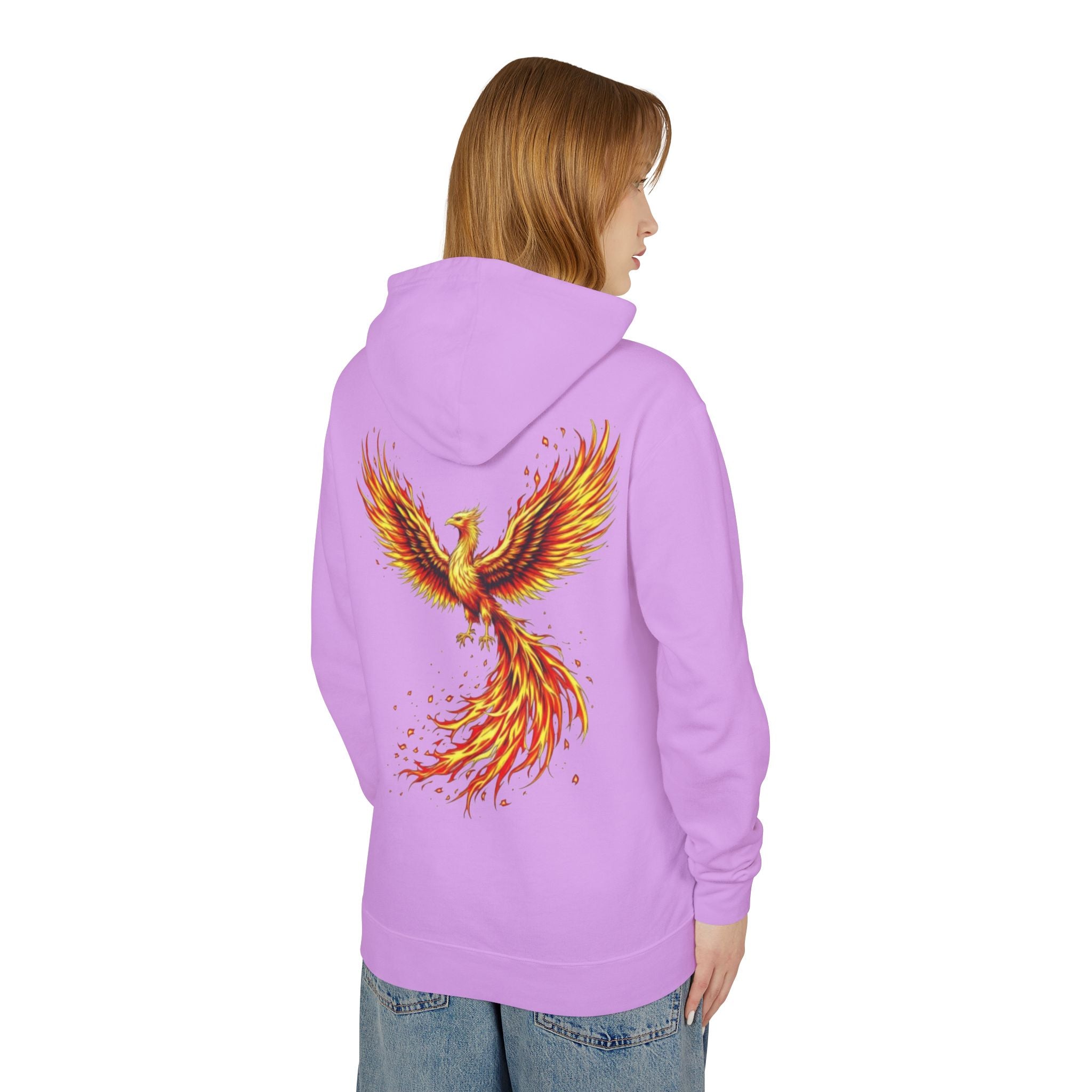Phoenix Survivor Hoodie — Red Fiery Phoenix Design