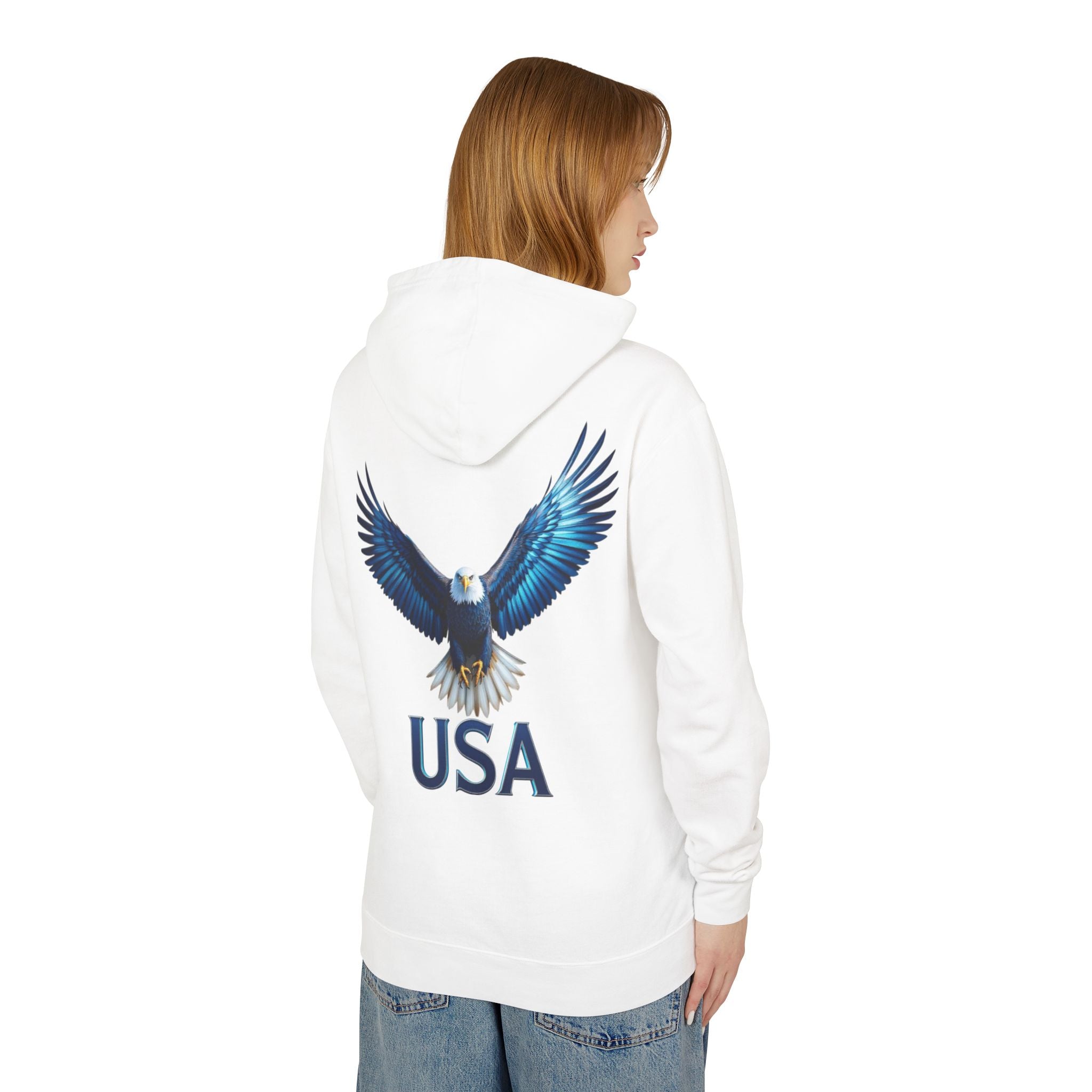 USA Metallic Eagle Hooded Sweatshirt — US Armed Forces Tribute