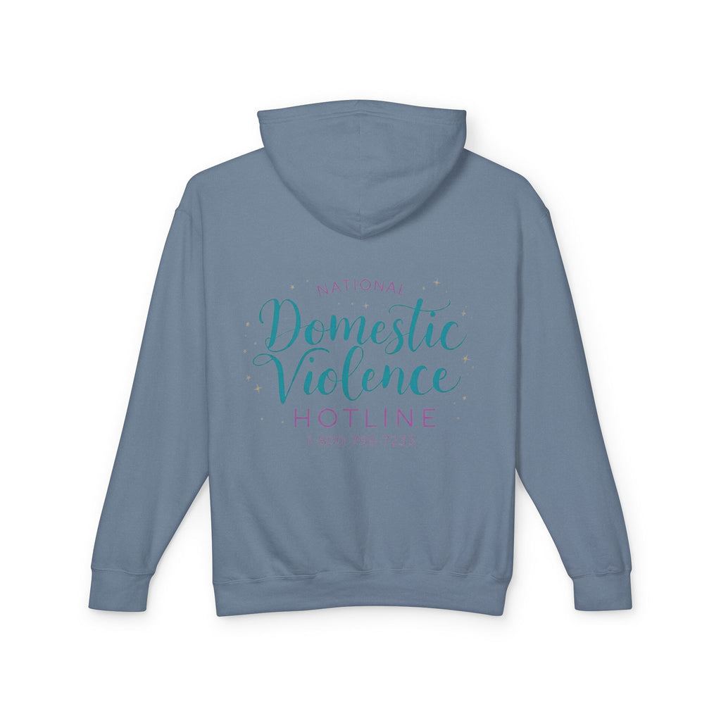 Domestic Violence Hotline Hoodie — National Support Sweatshirt with 1-800-799-7233