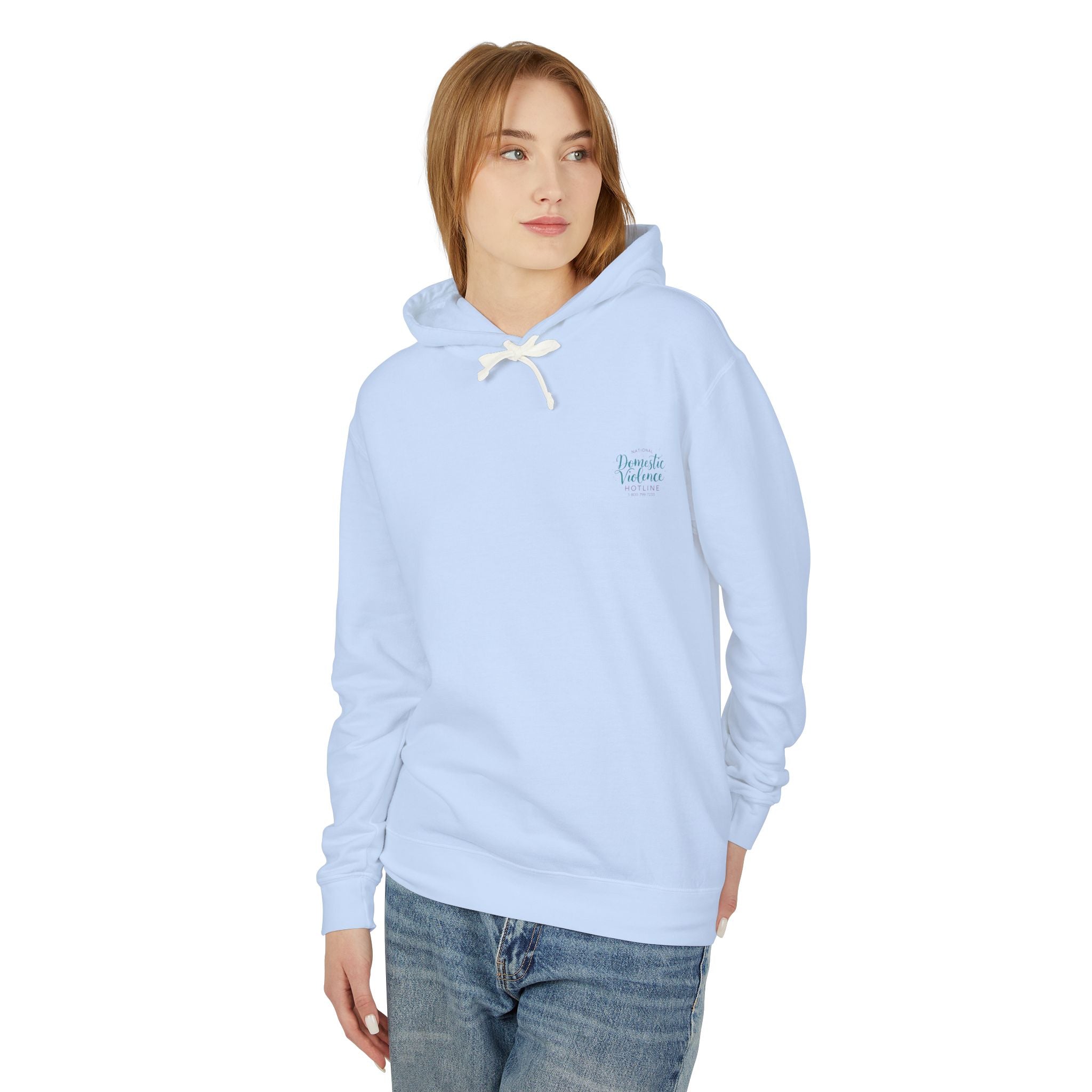 Domestic Violence Hotline Hoodie — National Support Sweatshirt with 1-800-799-7233
