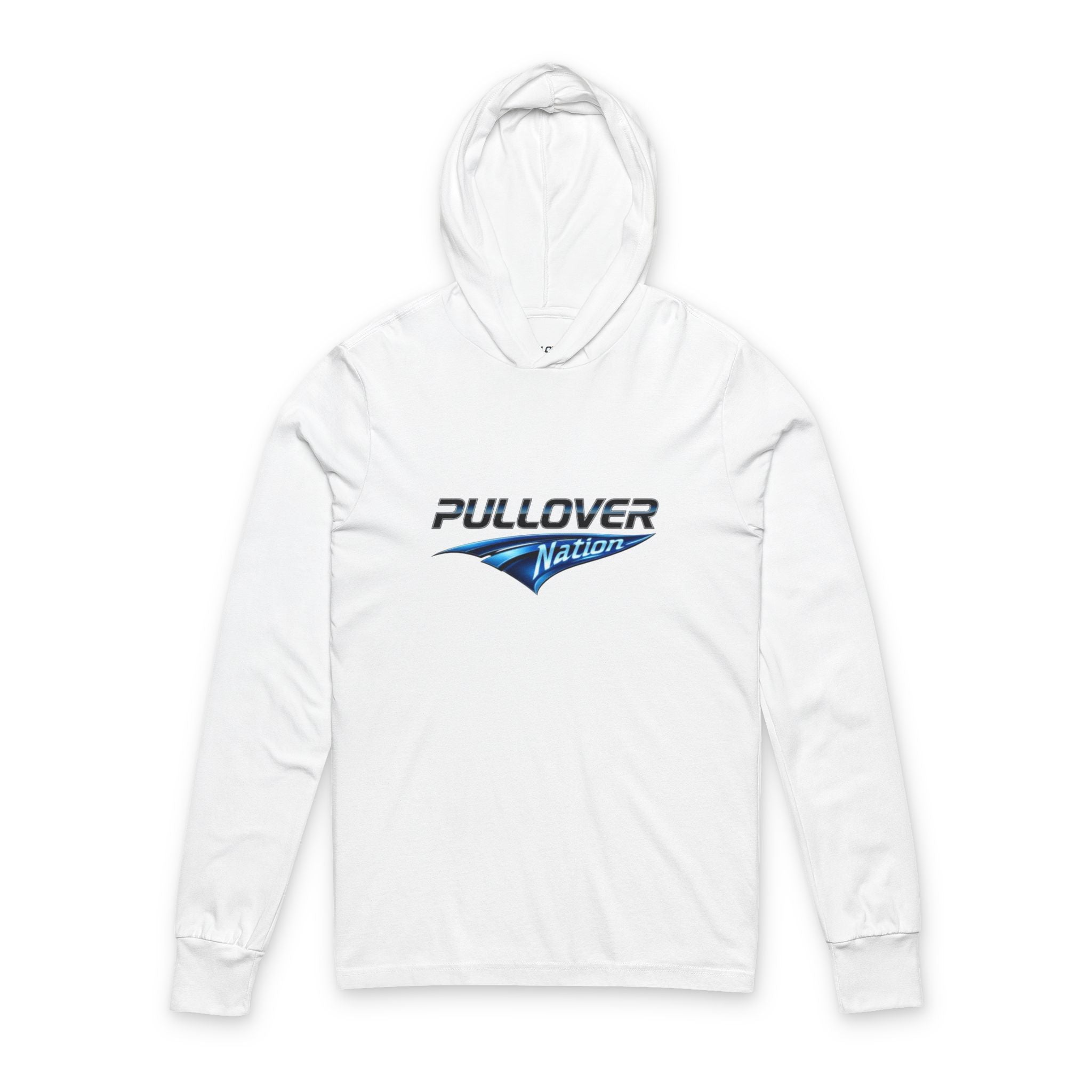 Pullover Nation Logo Hoodie — Branded Hooded Long-Sleeve Tee