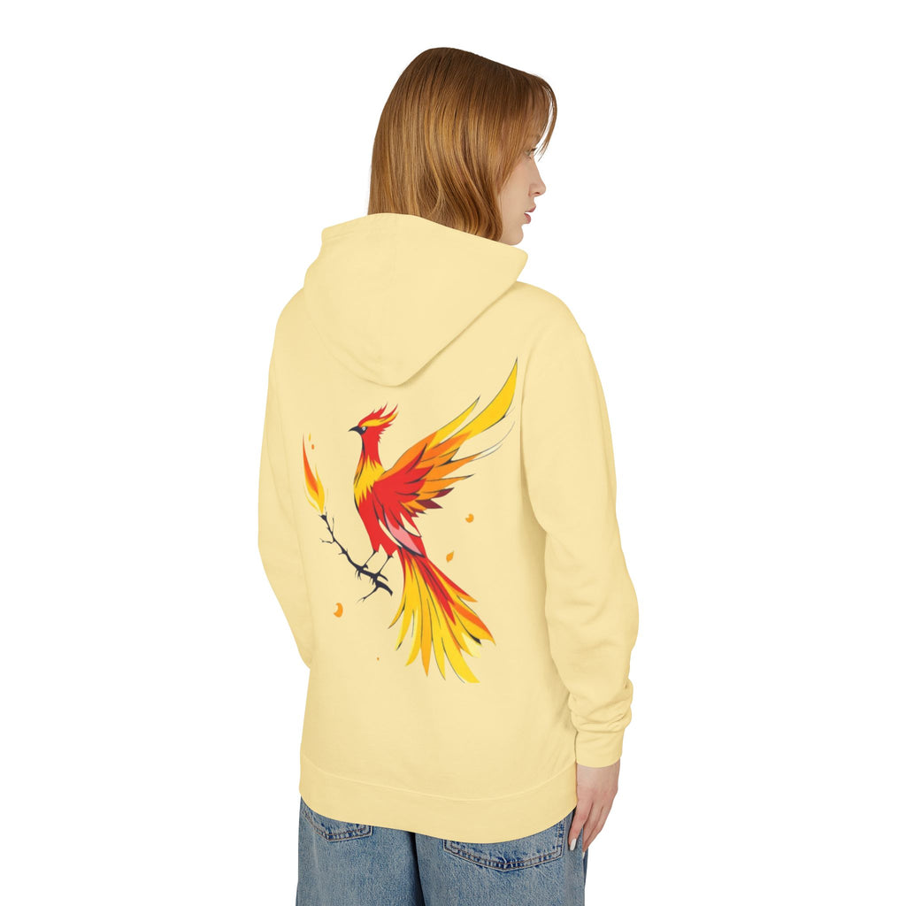 Phoenix Hoodie — Fiery Mythical Bird Lightweight Hooded Sweatshirt