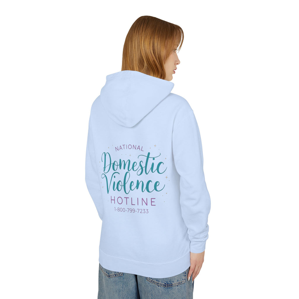 Domestic Violence Hotline Hoodie — National Support Sweatshirt with 1-800-799-7233