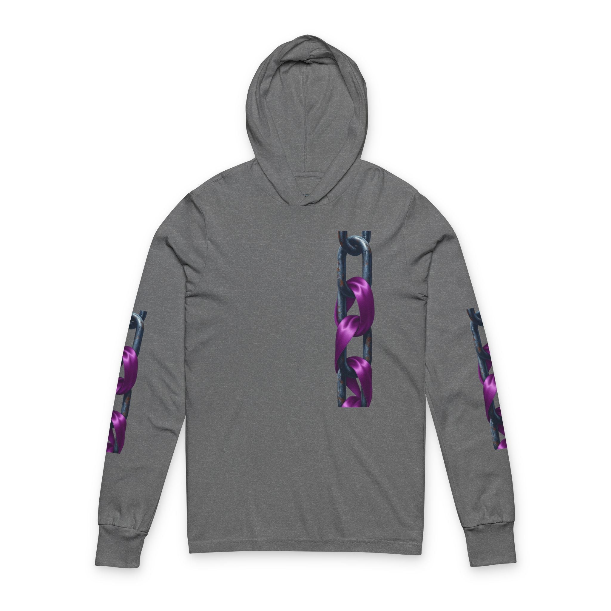 Domestic Violence Awareness Chain & Ribbon Hooded Tee