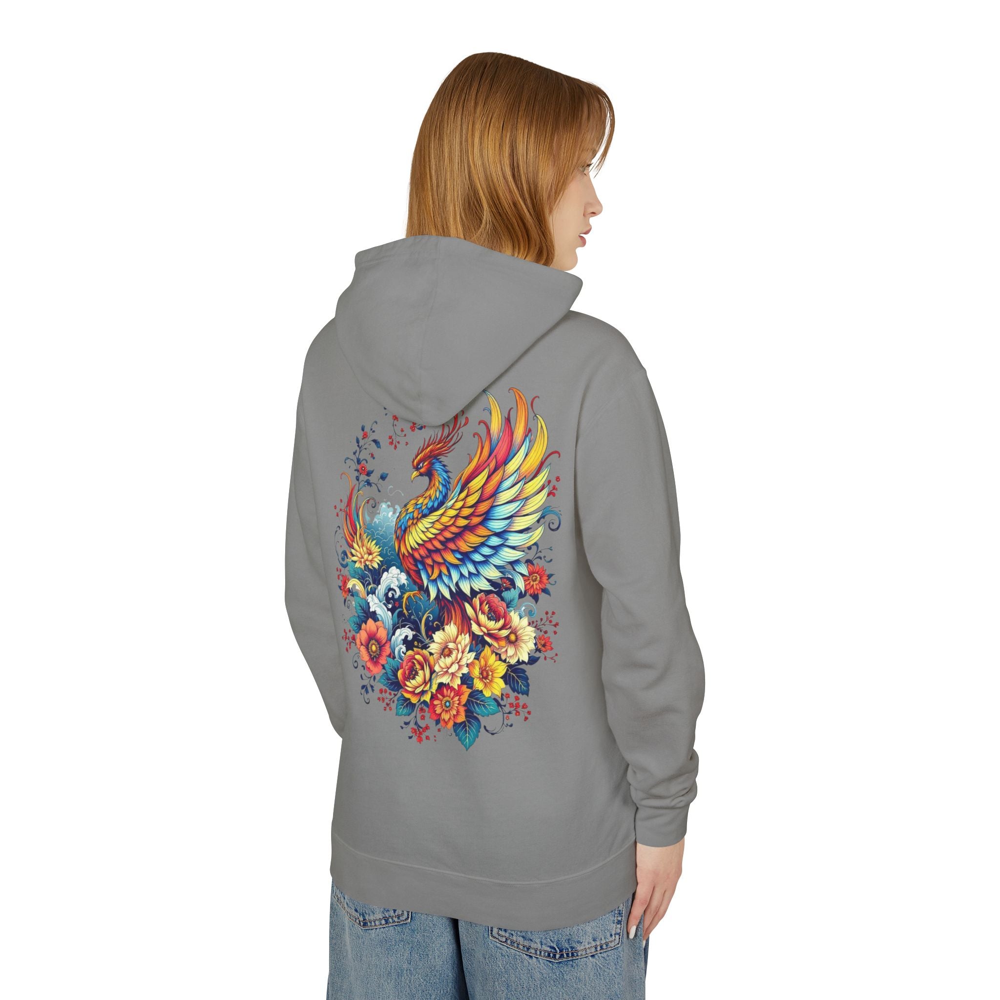 Phoenix Floral Hoodie for Strength and Survivors