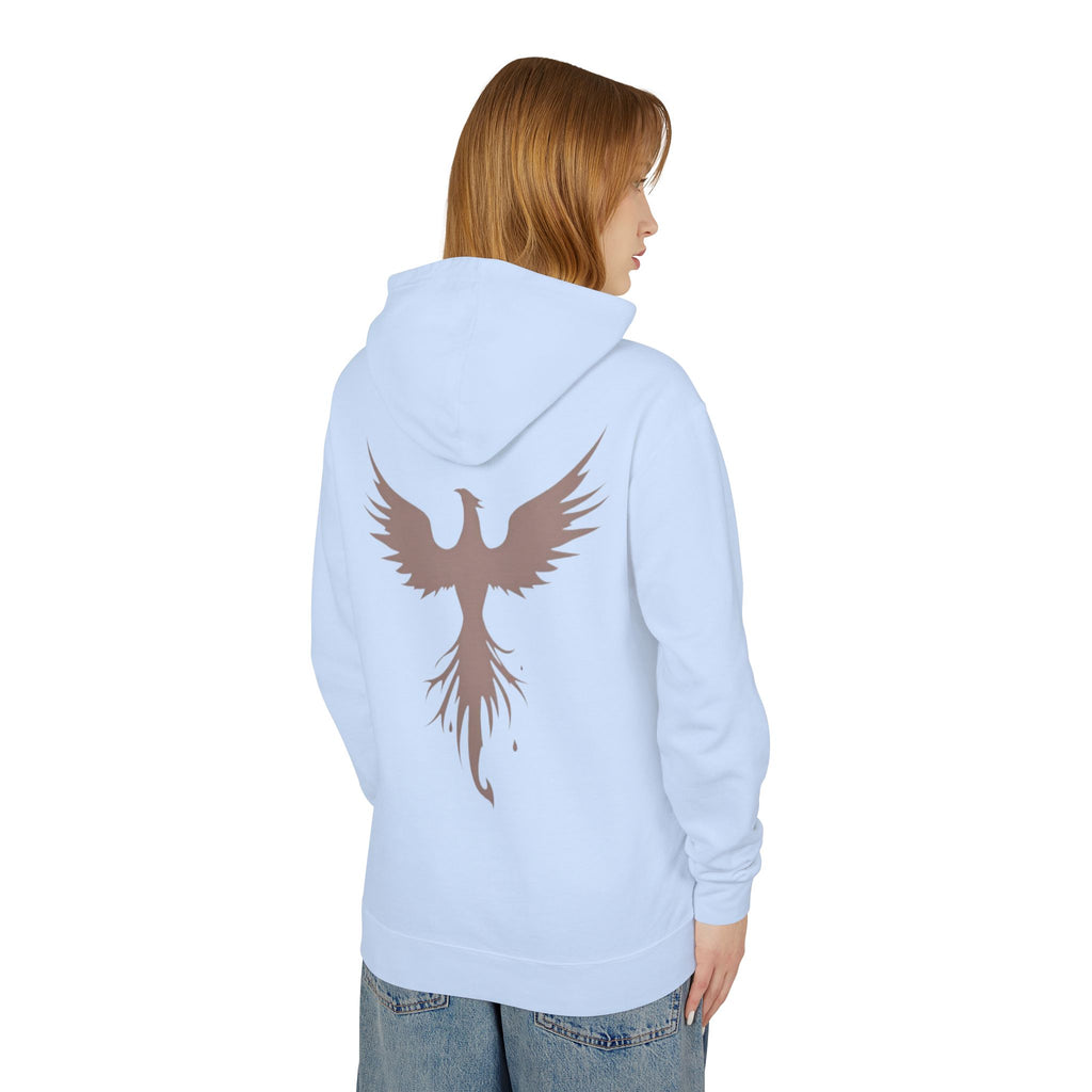 Phoenix Graphic Hoodie — Minimal Rising Phoenix Back Print