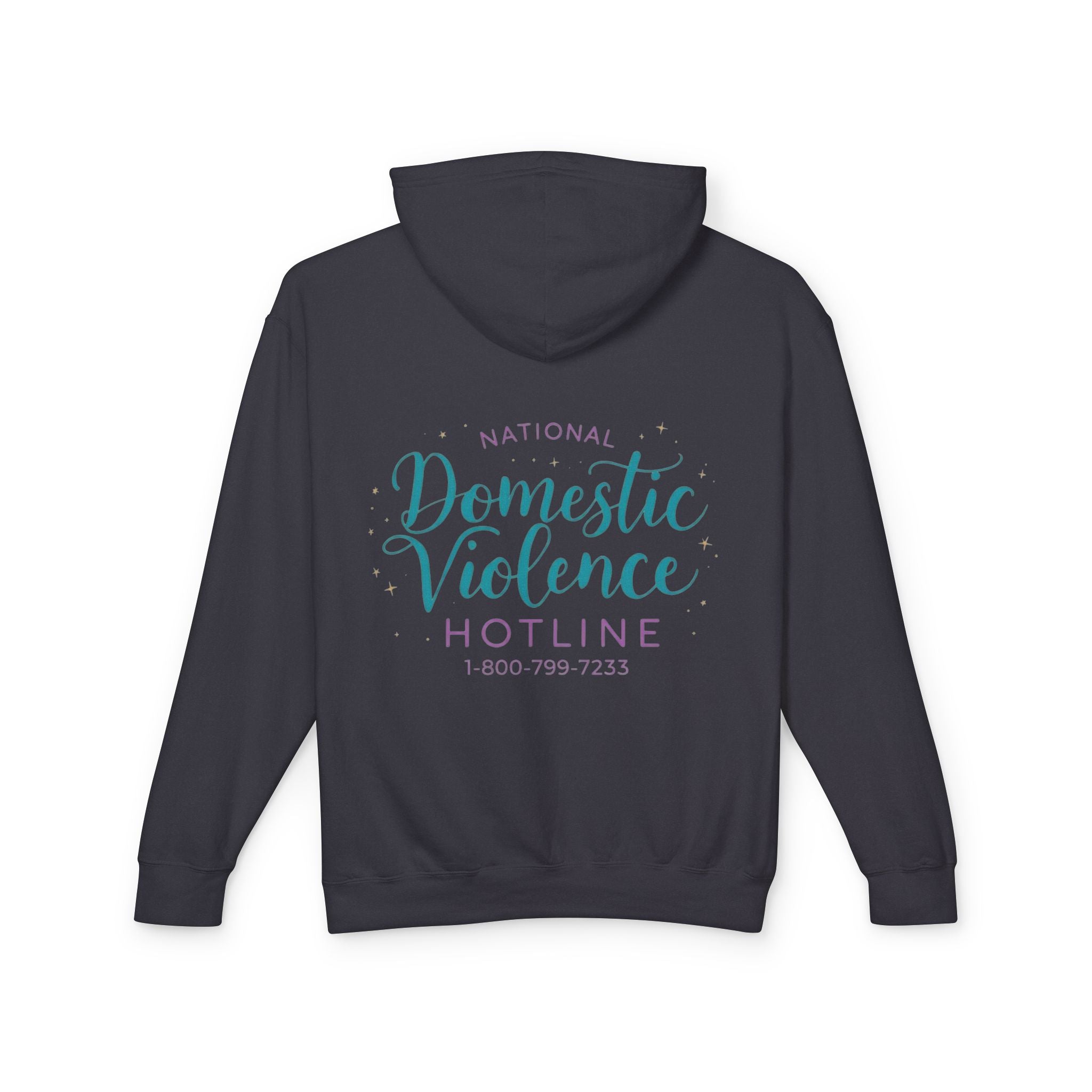 Domestic Violence Hotline Hoodie — National Support Sweatshirt with 1-800-799-7233