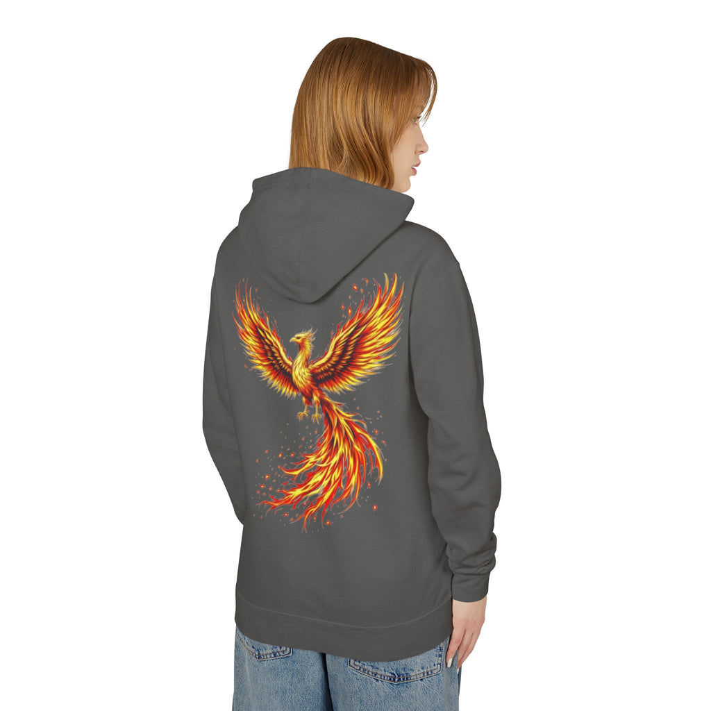 Phoenix Survivor Hoodie — Red Fiery Phoenix Design