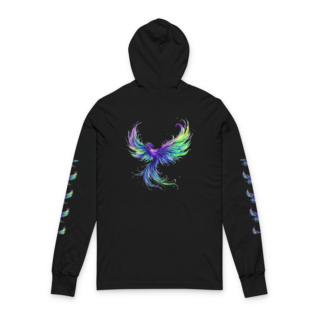 Phoenix Rise Hooded Long Sleeve Tee — "With hope. We rise."