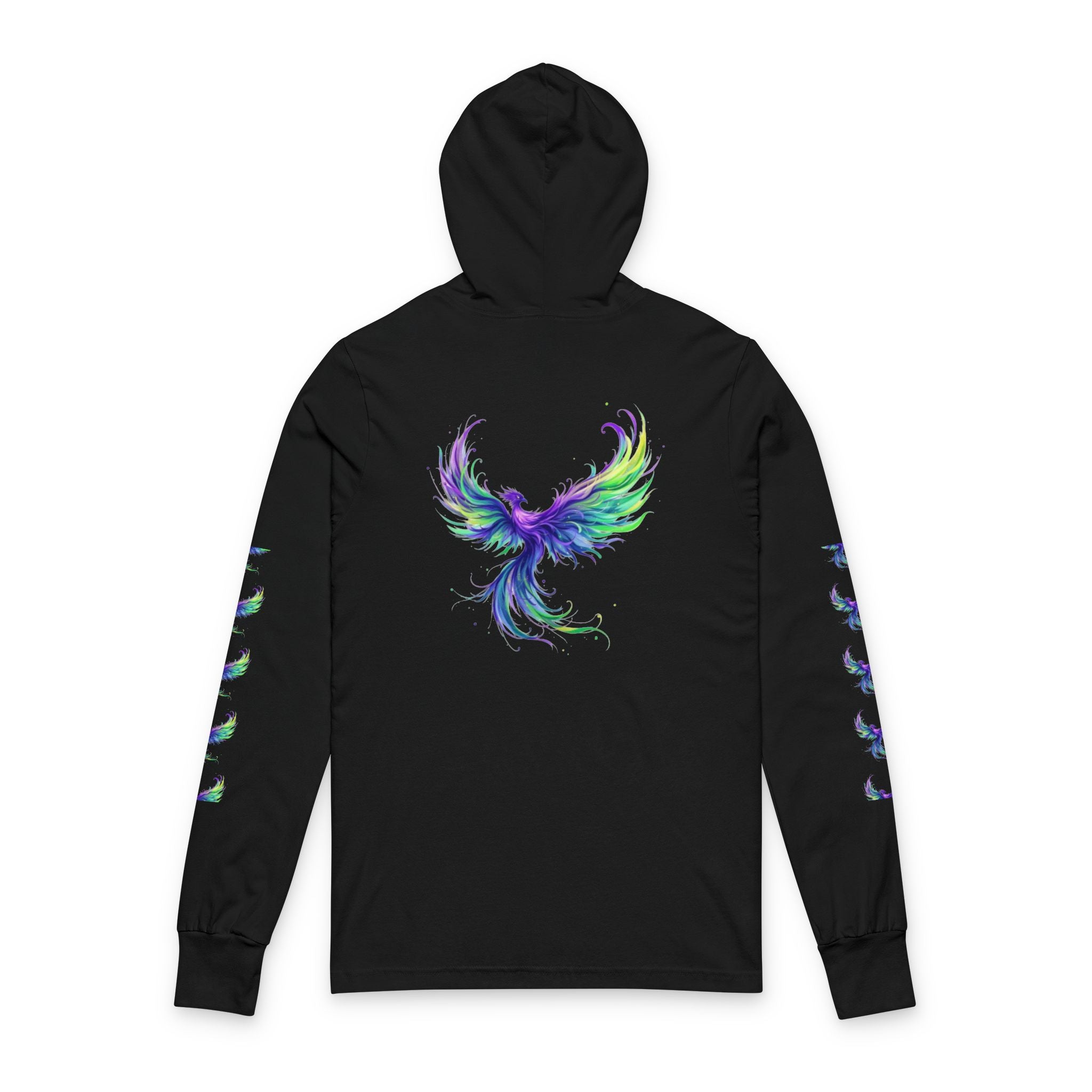 Phoenix Rise Hooded Long Sleeve Tee — "With hope. We rise."