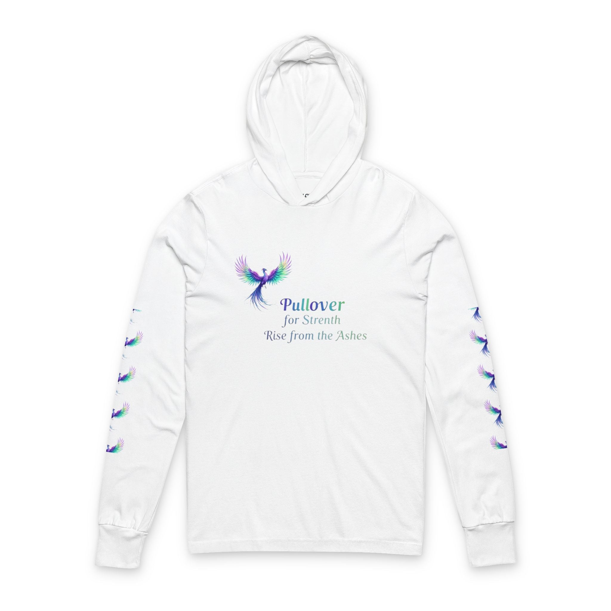 Phoenix Rising Long Sleeve Tee — "Rise From the Ashes" Hooded Pullover