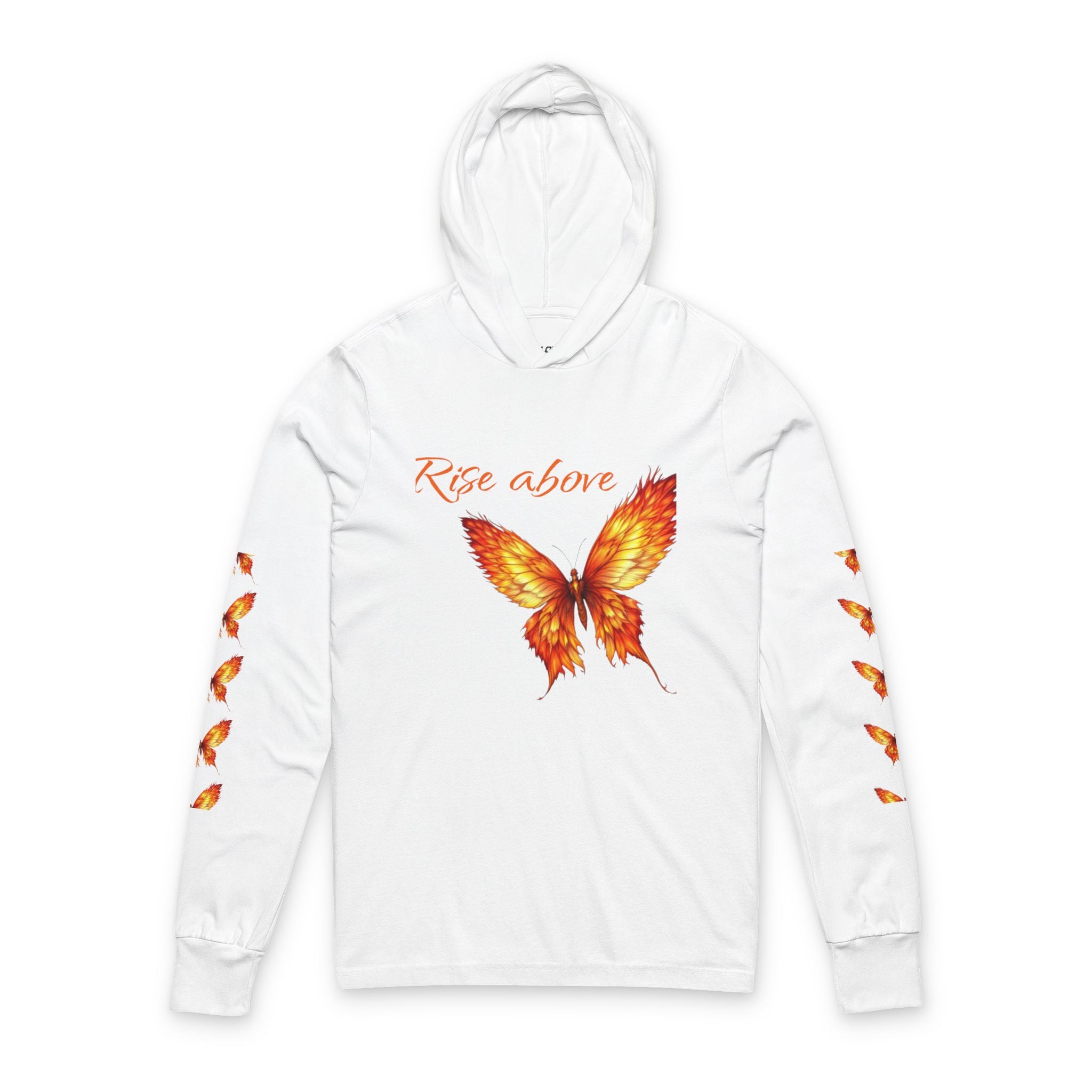 Rise Above Butterfly Effect Hooded Long Sleeve Tee