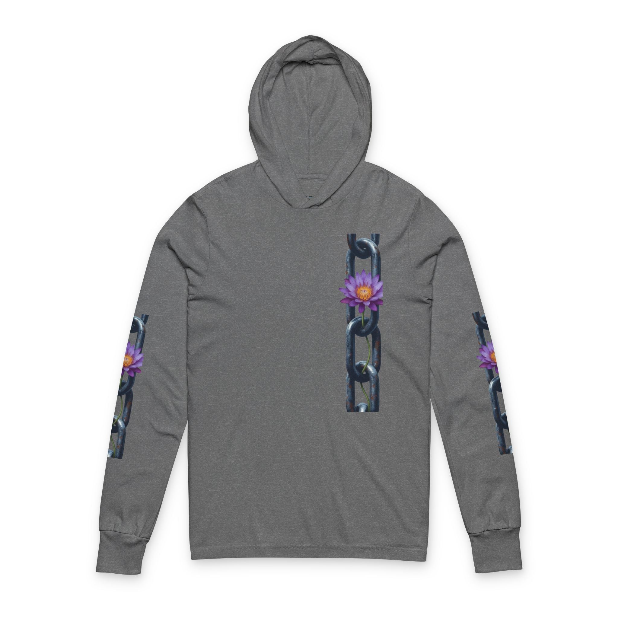 Domestic Violence Awareness Purple Lotus Long Sleeve Tee — "Break the Chains"