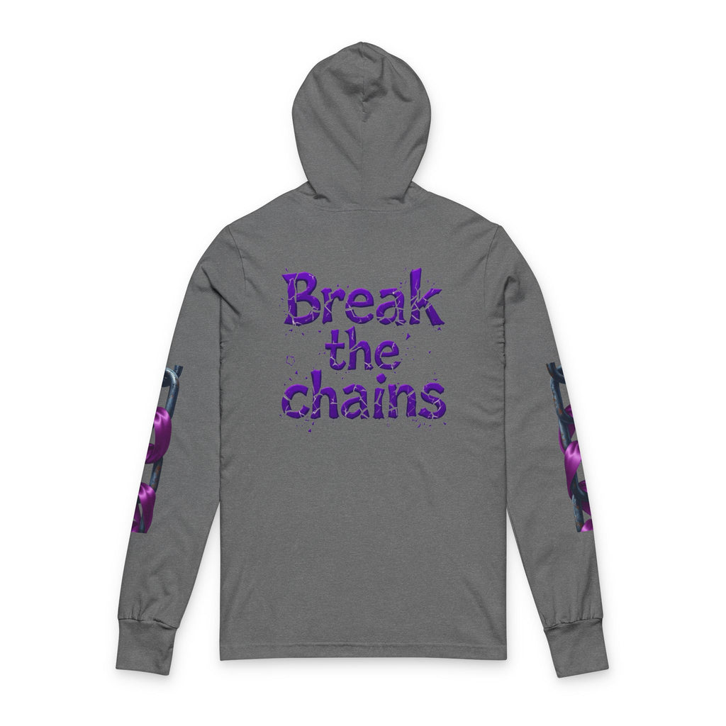 Domestic Violence Awareness Break the Chain & Ribbon Hooded Tee