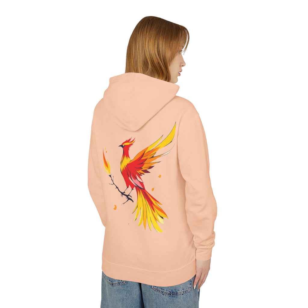 Phoenix Hoodie — Fiery Mythical Bird Lightweight Hooded Sweatshirt